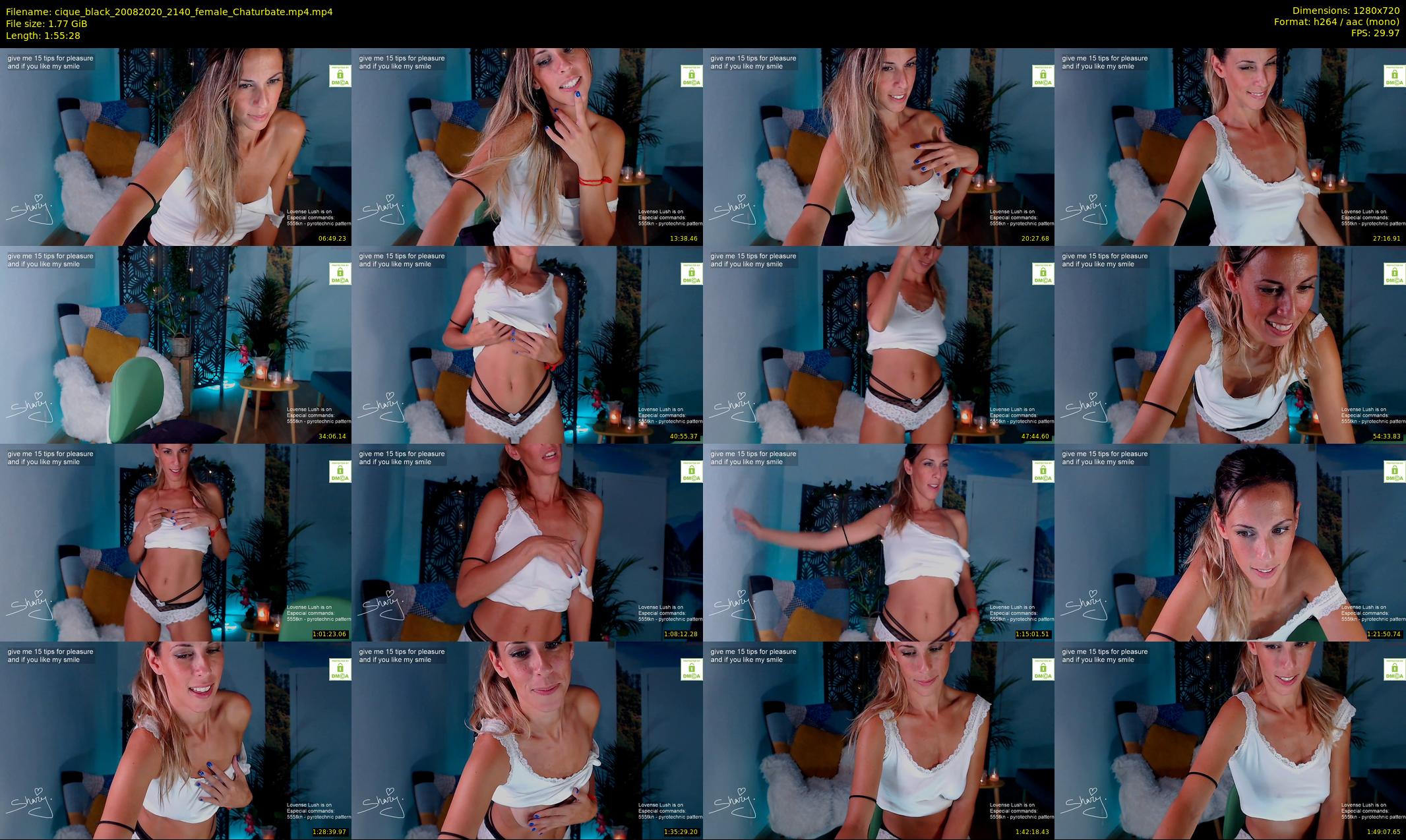 cique_black — 116 minute Chaturbate female cam show recording, 720p, Aug 20, 2020