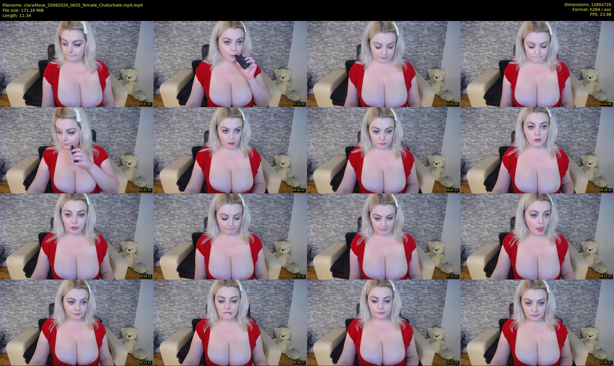 clara4love — 12 minute Chaturbate female cam show recording, 720p, Aug 20, 2020