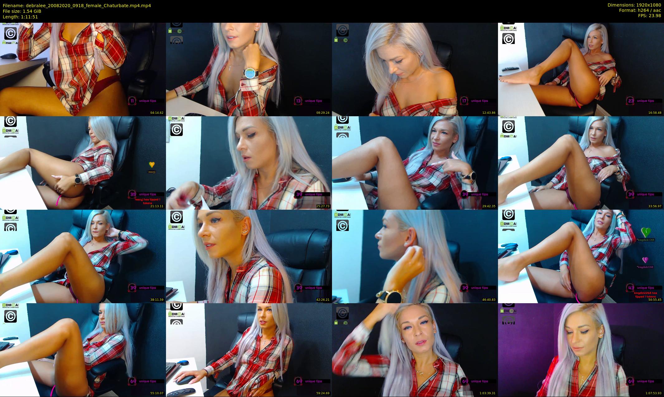 debralee — 72 minute Chaturbate female cam show recording, 1080p, Aug 20, 2020