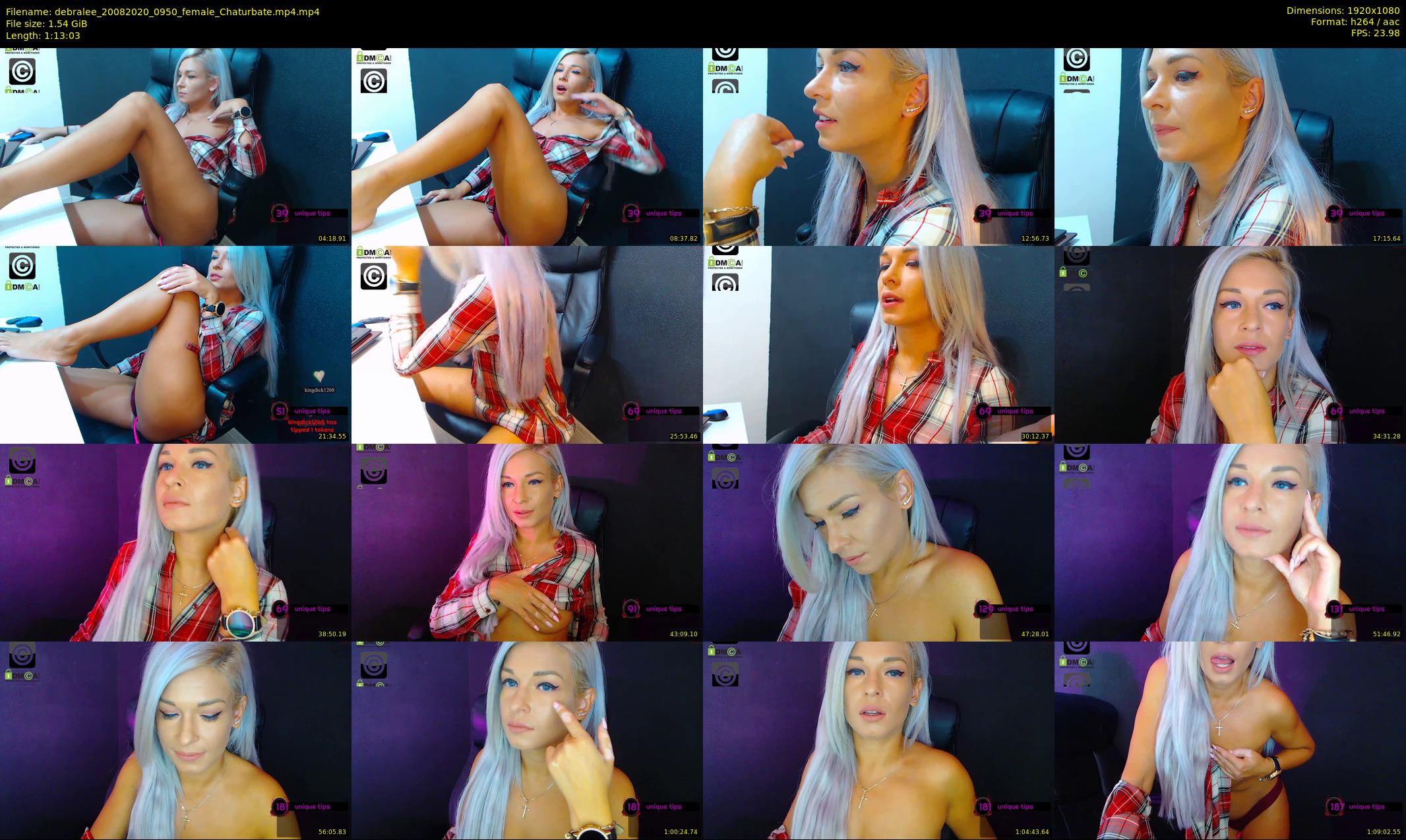 debralee — 74 minute Chaturbate female cam show recording, 1080p, Aug 20, 2020