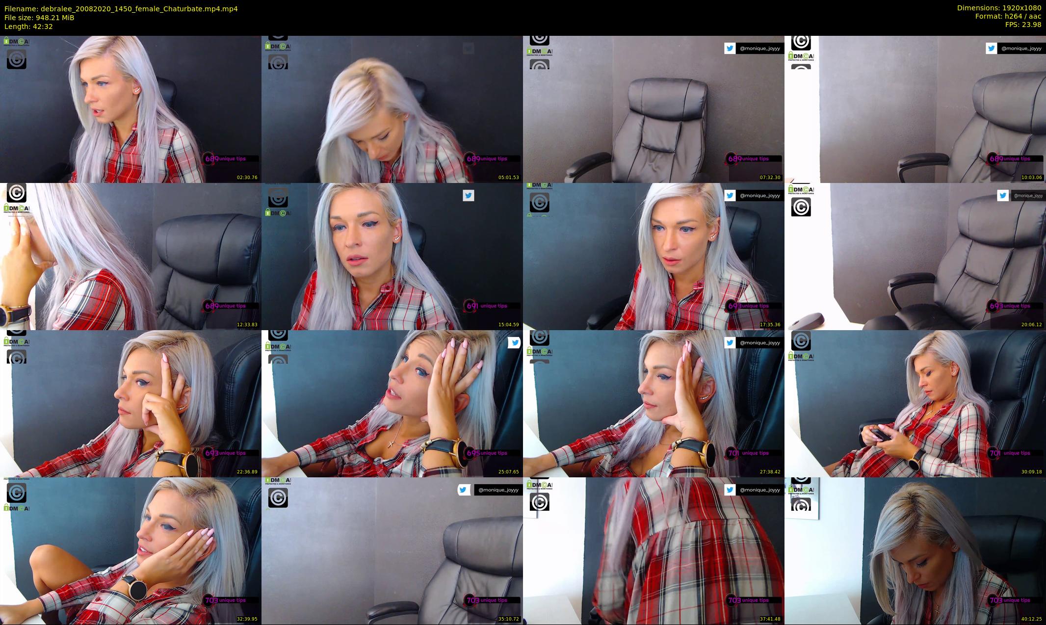 debralee — 43 minute Chaturbate female cam show recording, 1080p, Aug 20, 2020