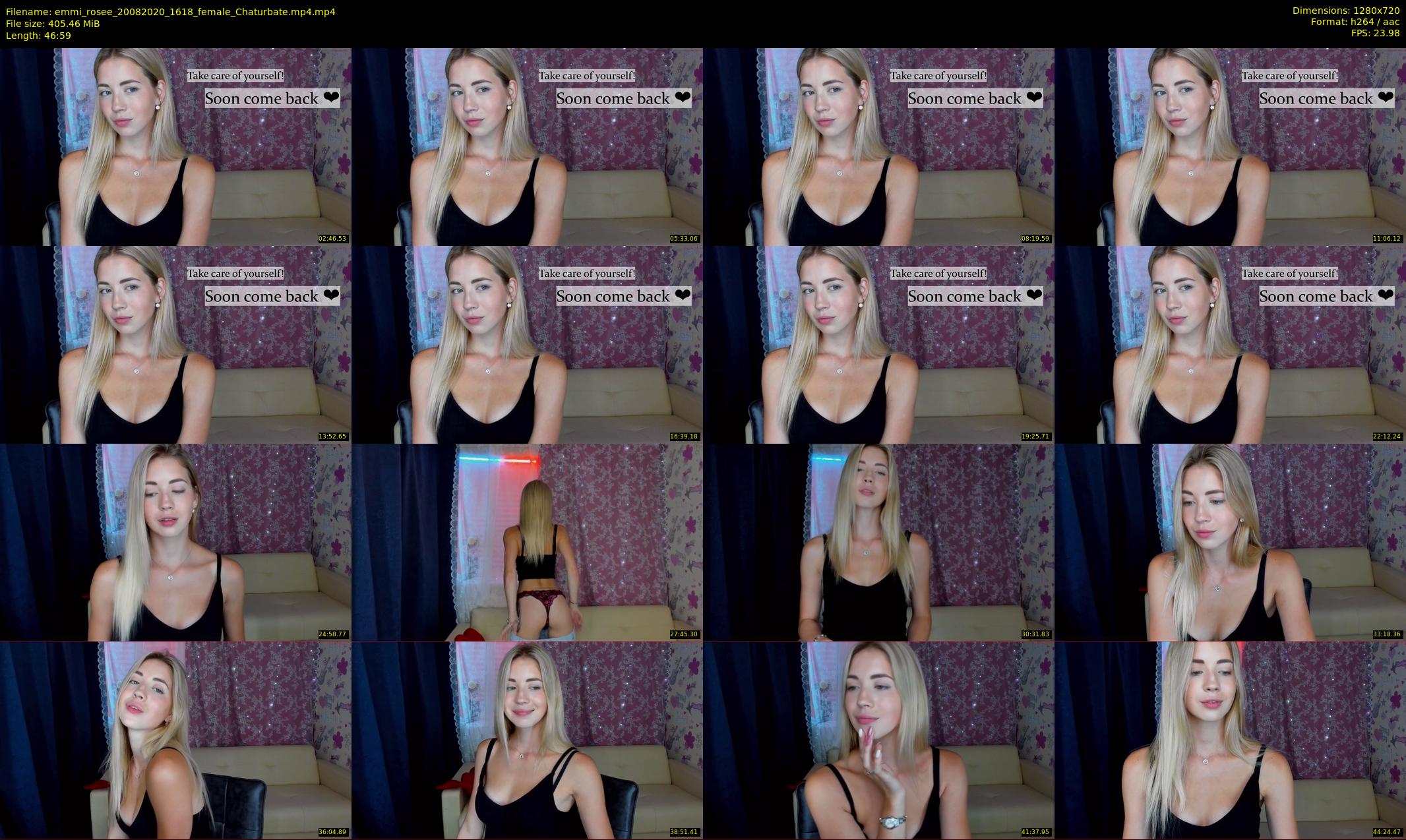 emmi_rosee — 47 minute Chaturbate female cam show recording, 720p, Aug 20, 2020