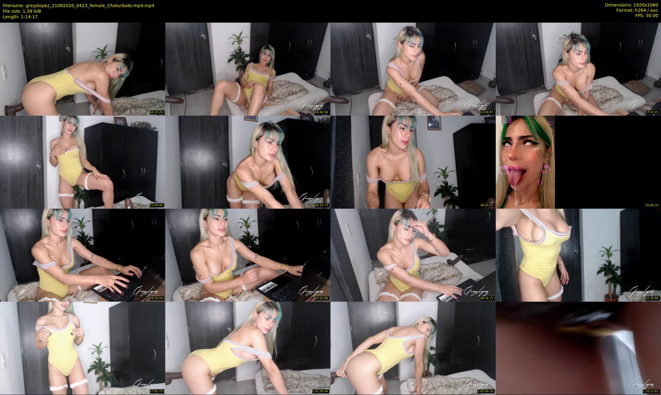 greyslopez — 75 minute Chaturbate female cam show recording, 1080p, Aug 21, 2020