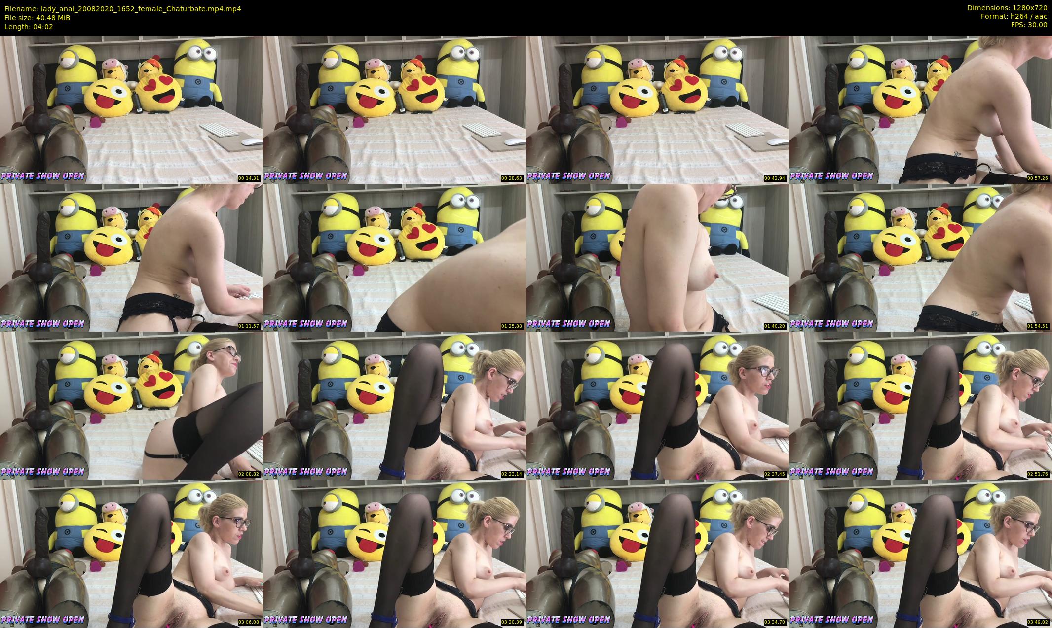 lady_anal — 5 minute Chaturbate female cam show recording, 720p, Aug 20, 2020
