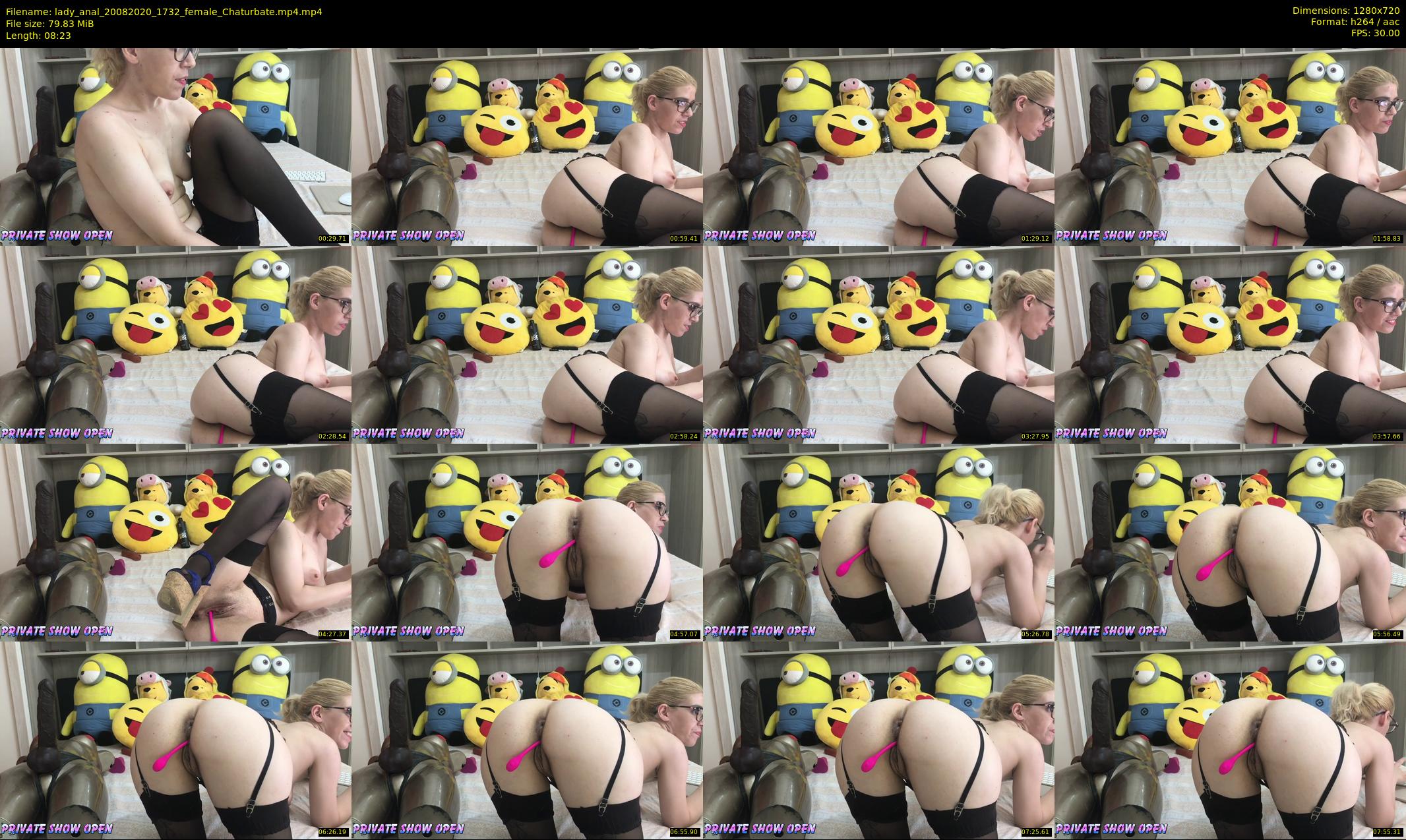lady_anal — 9 minute Chaturbate female cam show recording, 720p, Aug 20, 2020