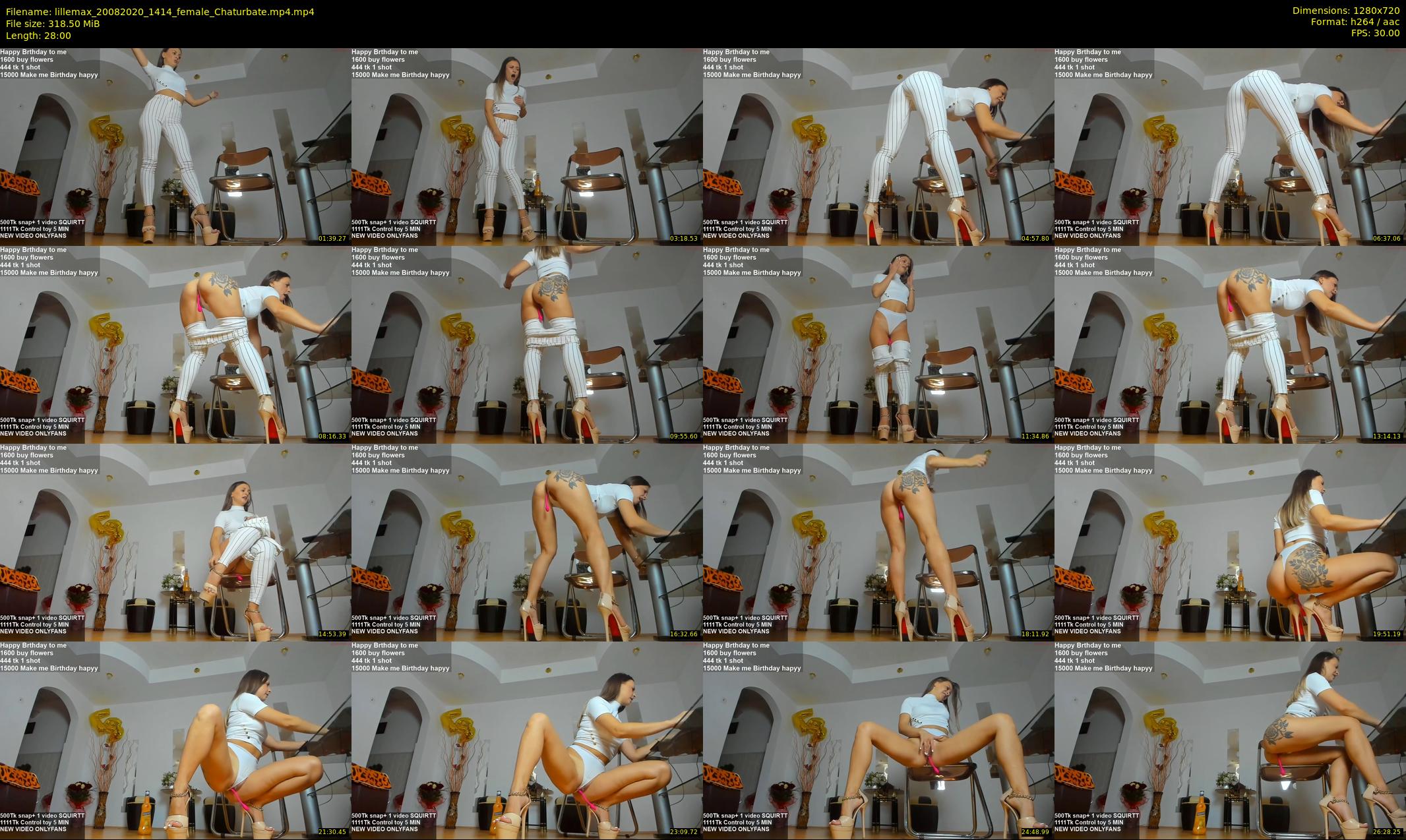 lillemax — 28 minute Chaturbate female cam show recording, 720p, Aug 20, 2020