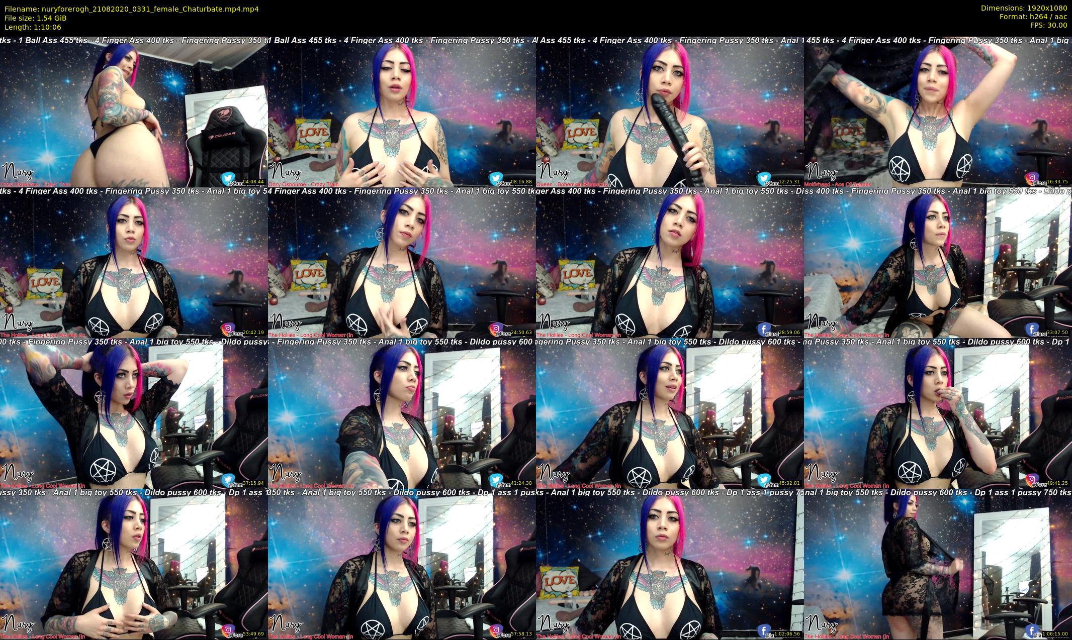 nuryforerogh — 71 minute Chaturbate female cam show recording, 1080p, Aug 21, 2020