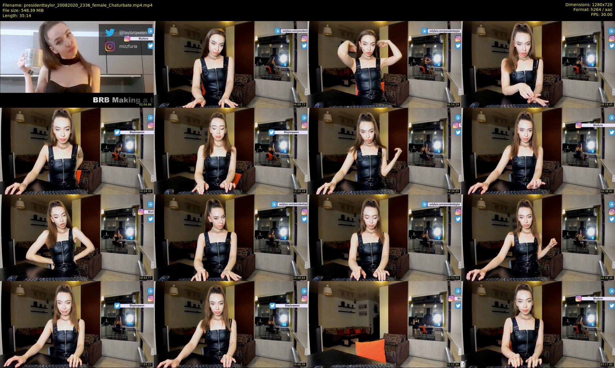 presidenttaylor — 36 minute Chaturbate female cam show recording, 720p, Aug 20, 2020