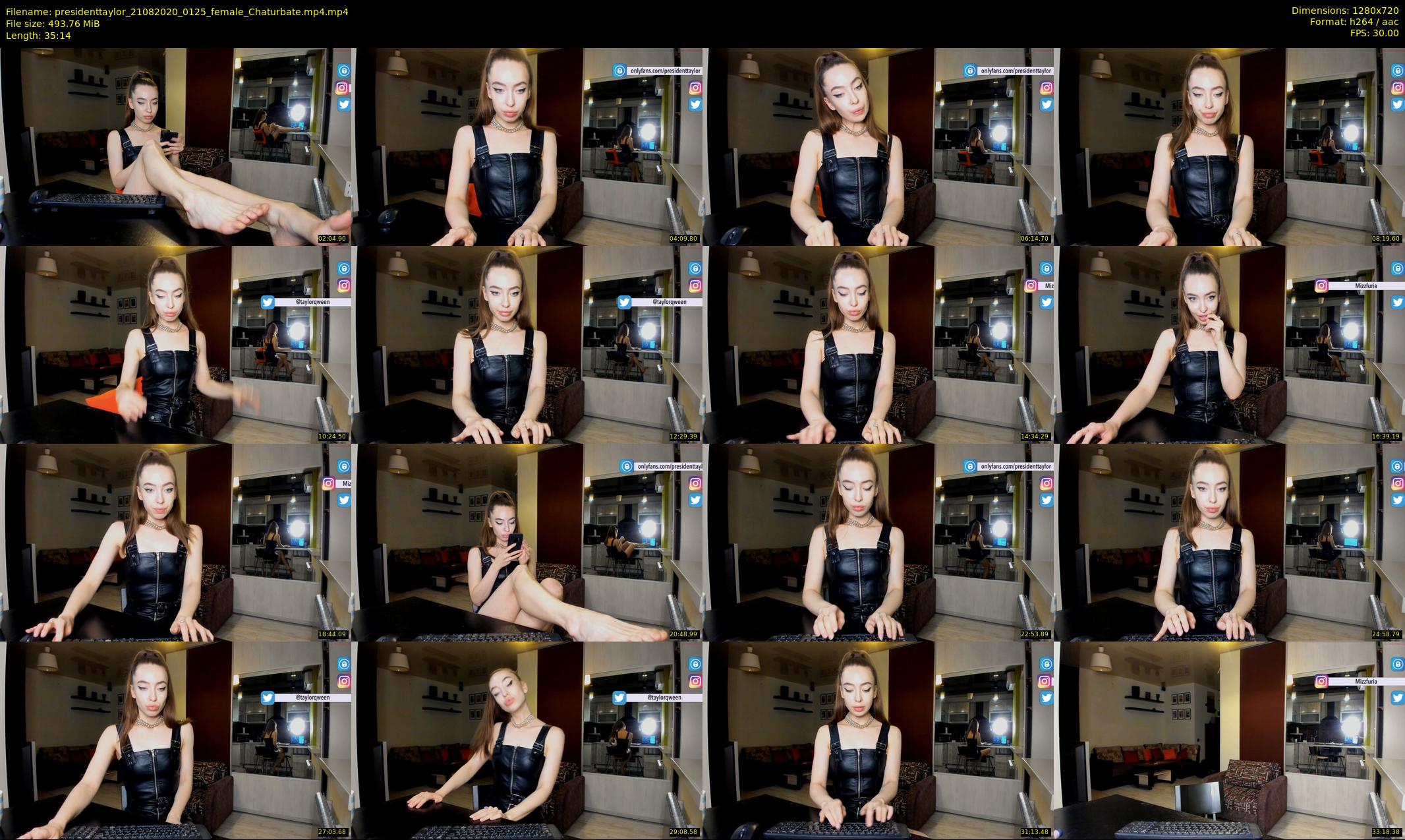 presidenttaylor — 36 minute Chaturbate female cam show recording, 720p, Aug 21, 2020