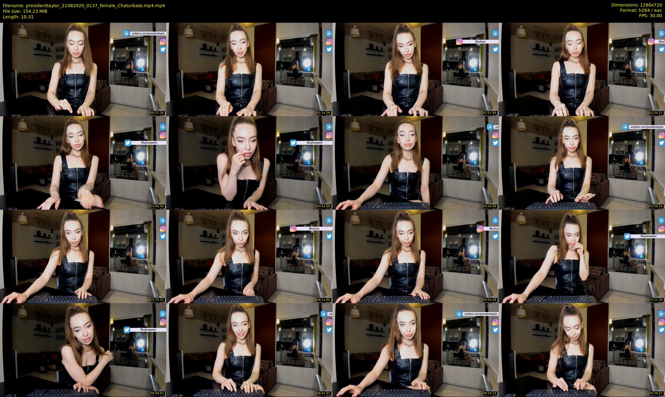 presidenttaylor — 11 minute Chaturbate female cam show recording, 720p, Aug 21, 2020