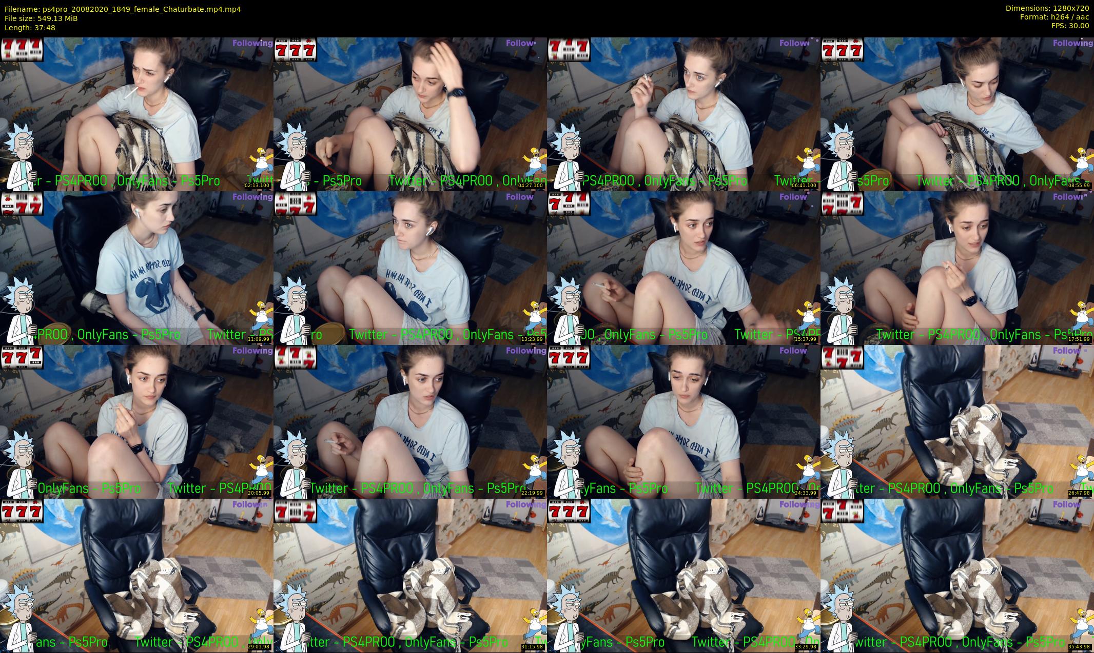 ps4pro — 38 minute Chaturbate female cam show recording, 720p, Aug 20, 2020
