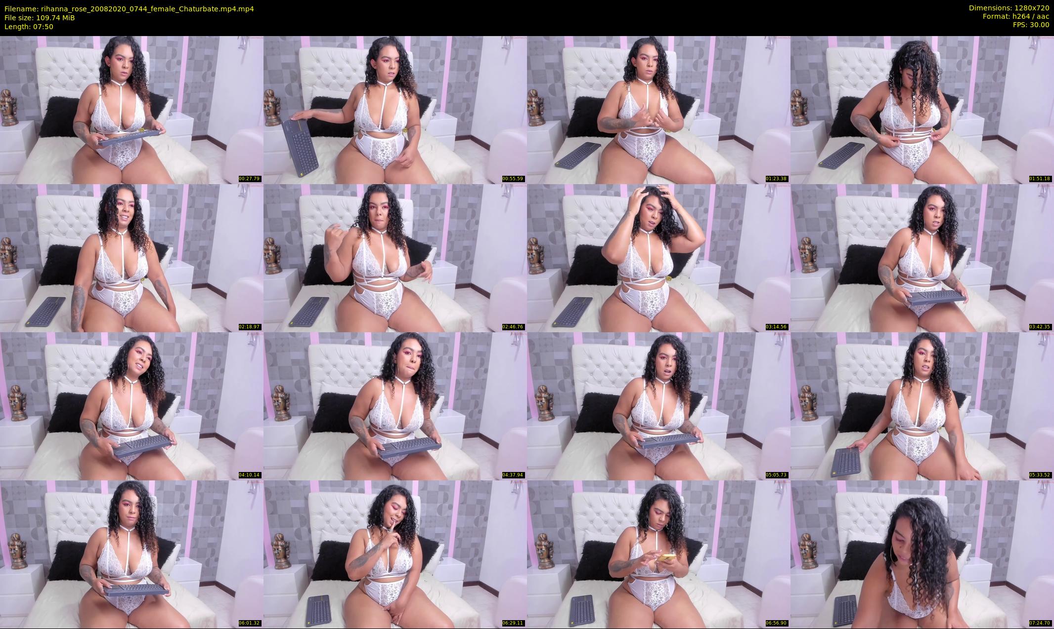 rihanna_rose — 8 minute Chaturbate female cam show recording, 720p, Aug 20, 2020