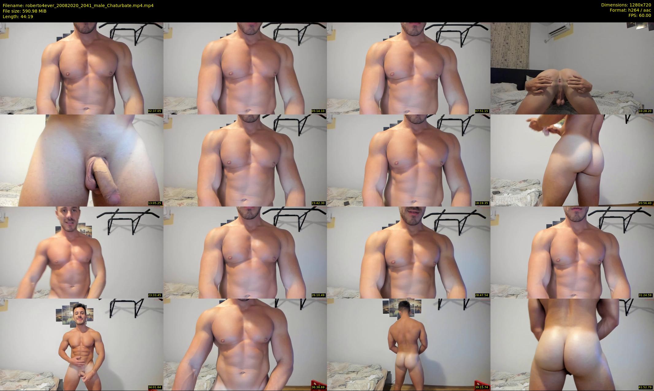 roberto4ever — 45 minute Chaturbate male cam show recording, 720p, Aug 20, 2020