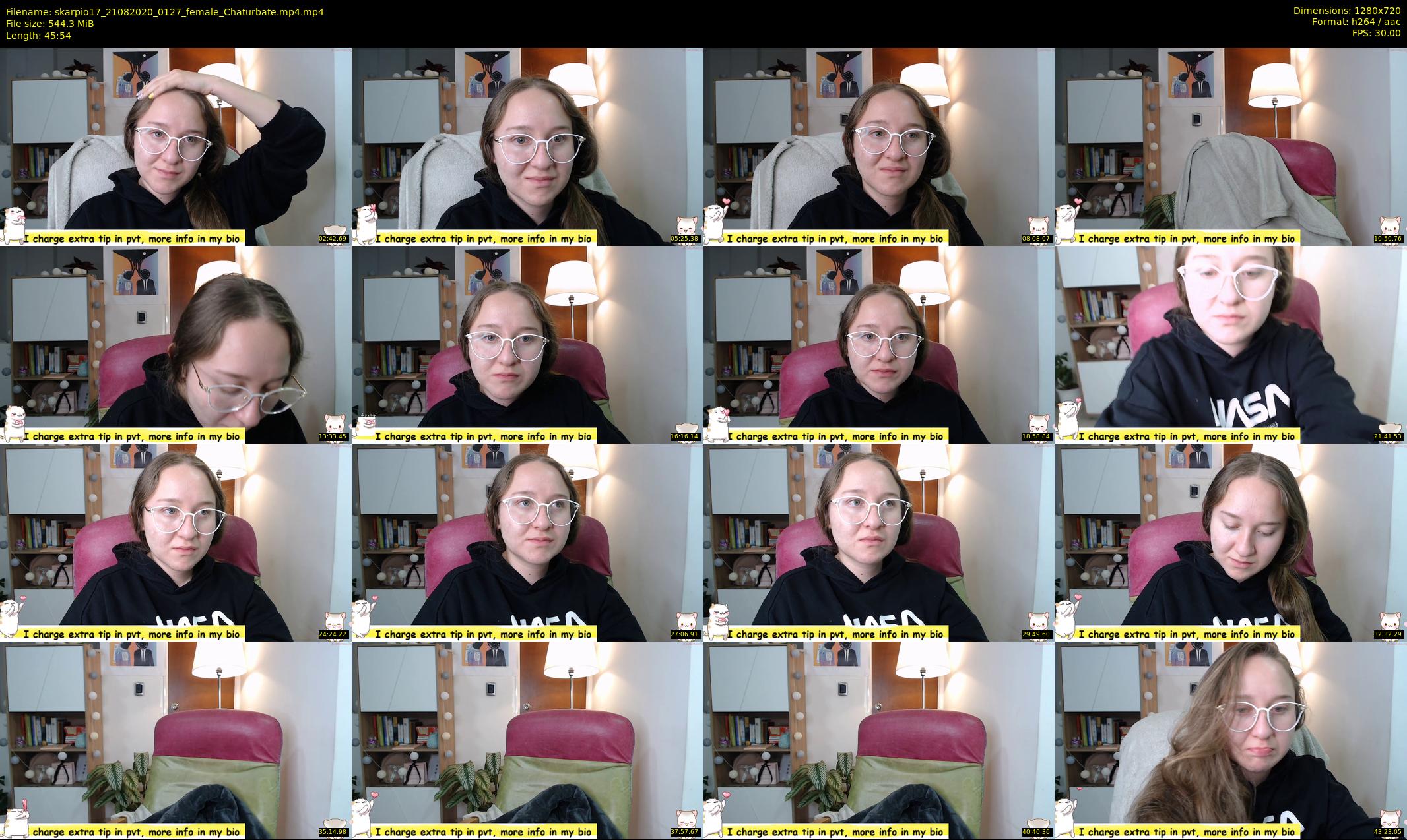 skarpio17 — 46 minute Chaturbate female cam show recording, 720p, Aug 21, 2020
