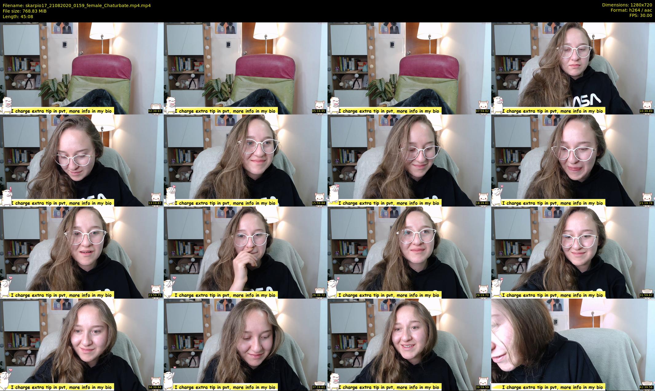 skarpio17 — 46 minute Chaturbate female cam show recording, 720p, Aug 21, 2020