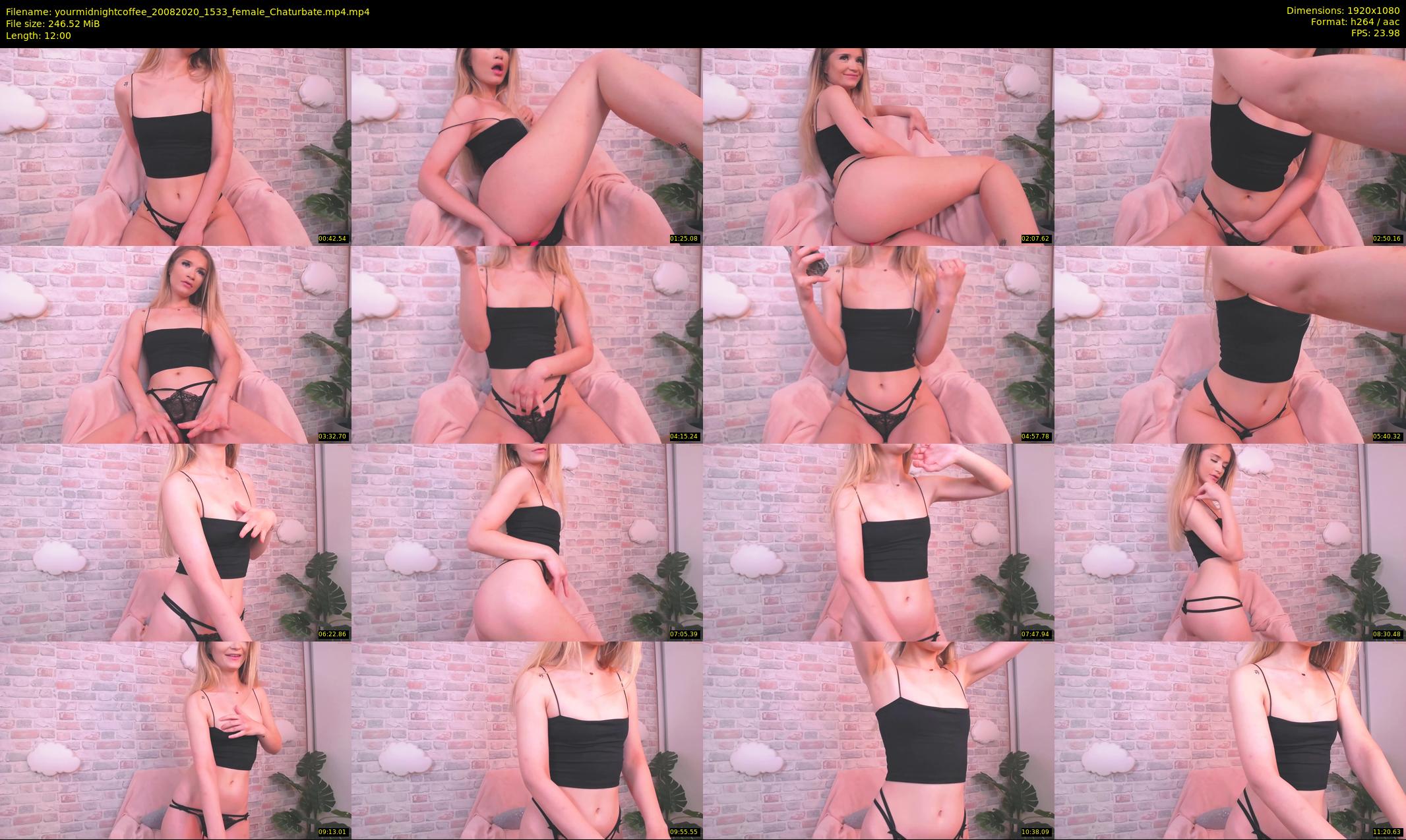 yourmidnightcoffee — 12 minute Chaturbate female cam show recording, 1080p, Aug 20, 2020