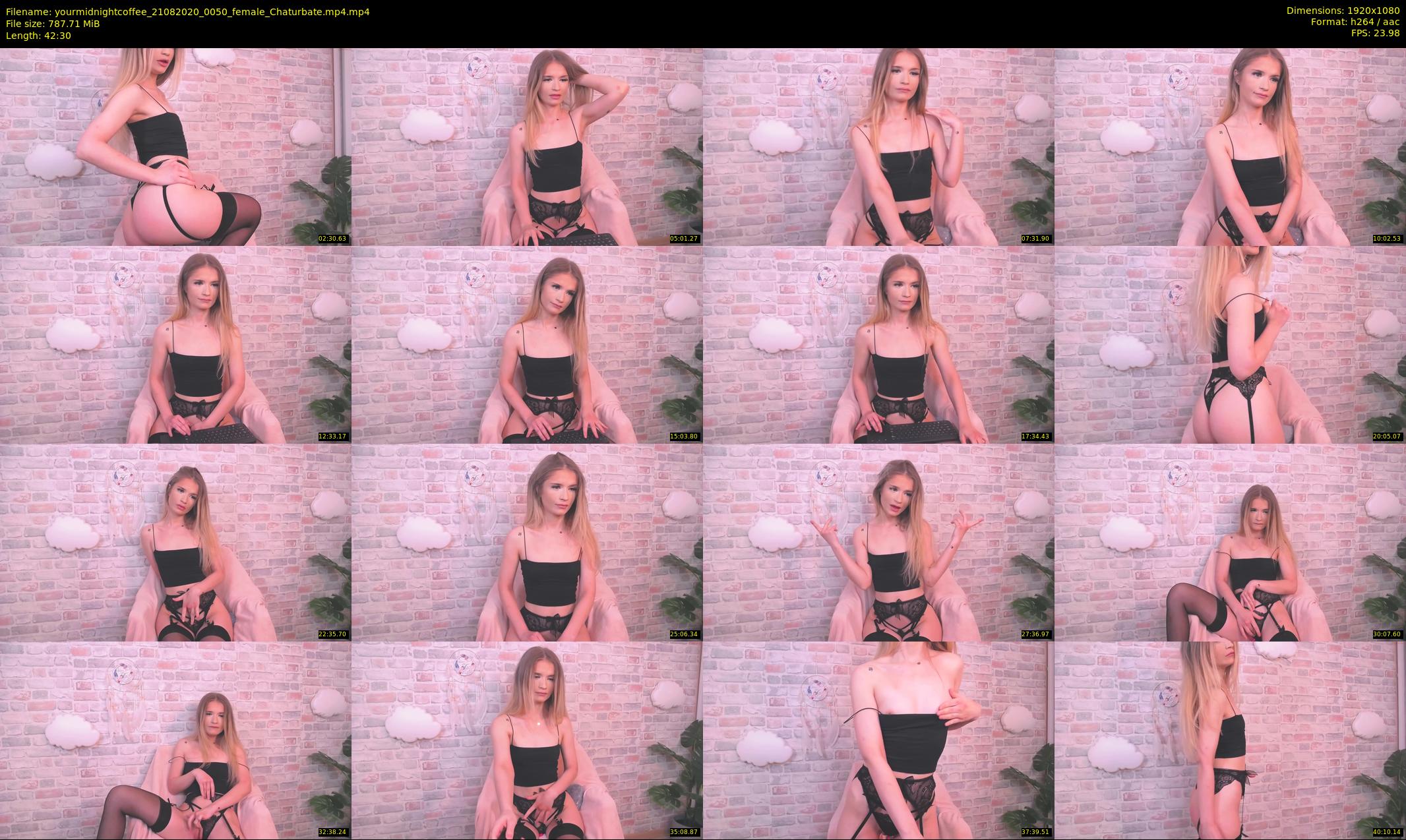 yourmidnightcoffee — 43 minute Chaturbate female cam show recording, 1080p, Aug 21, 2020