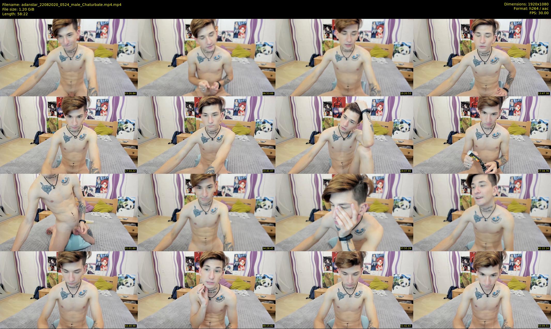 adanstar — 59 minute Chaturbate male cam show recording, 1080p, Aug 22, 2020