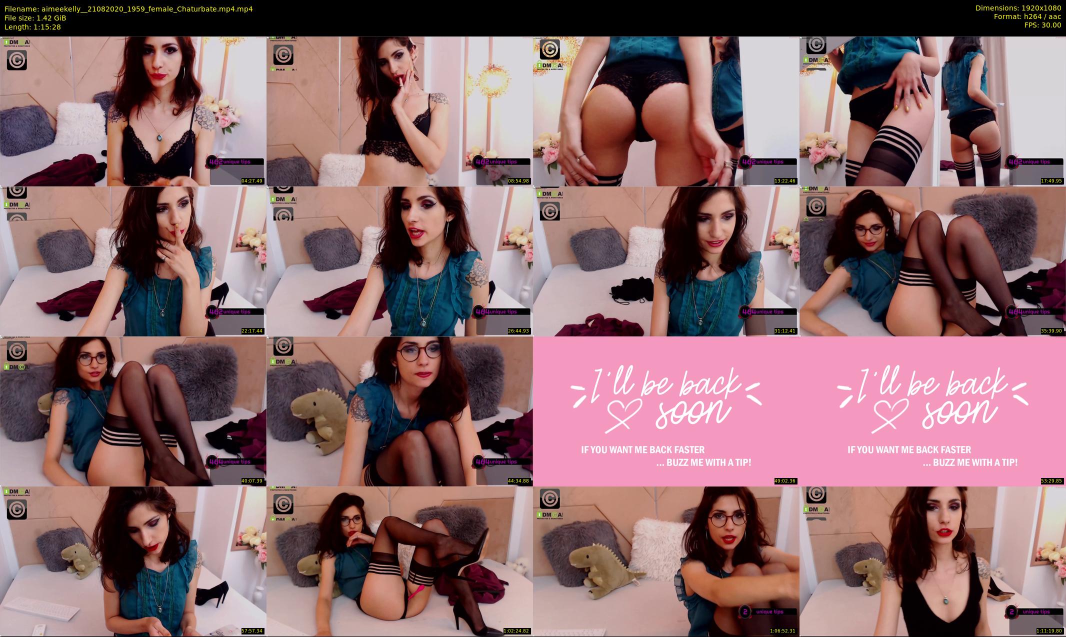 aimeekelly_ — 76 minute Chaturbate female cam show recording, 1080p, Aug 21, 2020