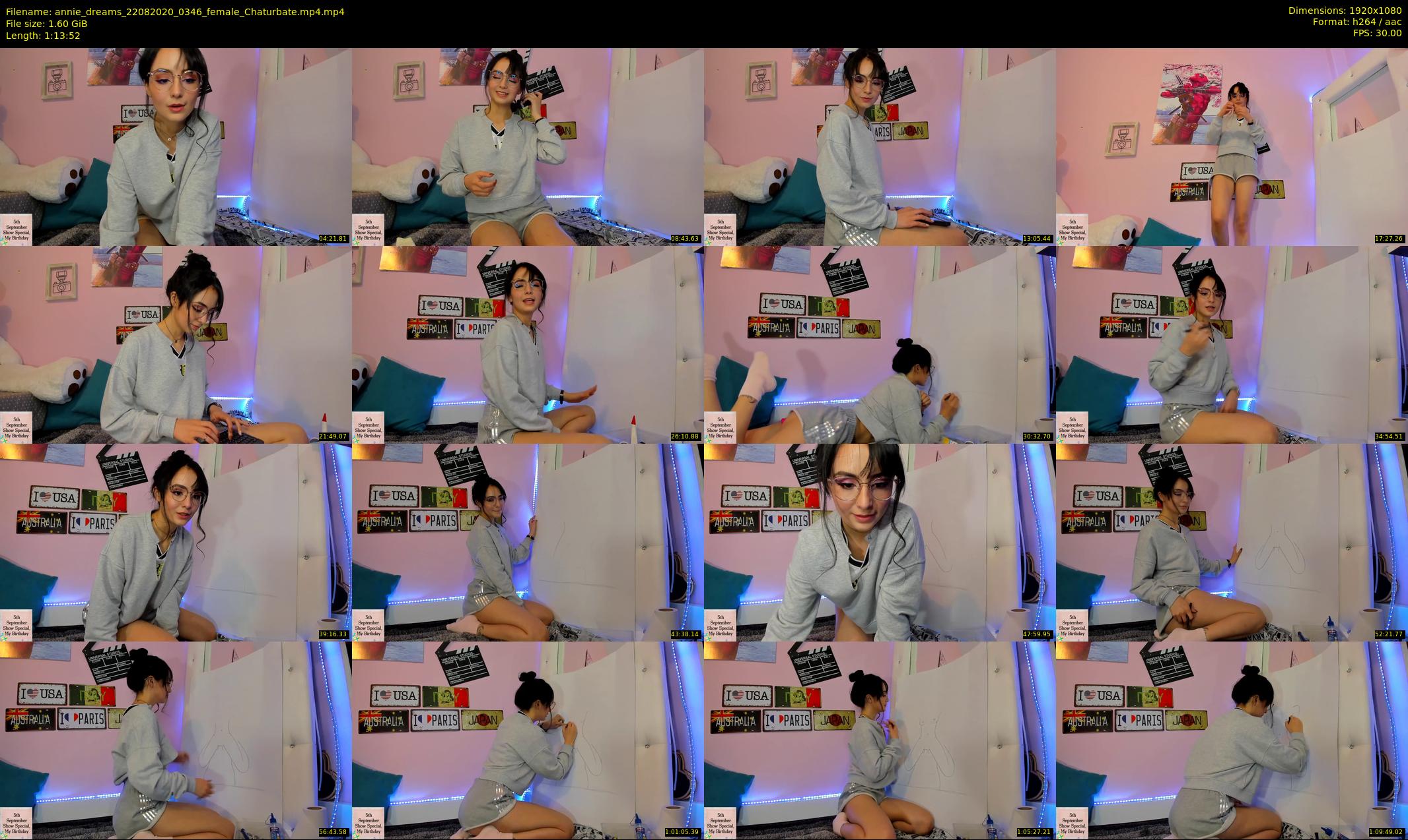 annie_dreams — 74 minute Chaturbate female cam show recording, 1080p, Aug 22, 2020