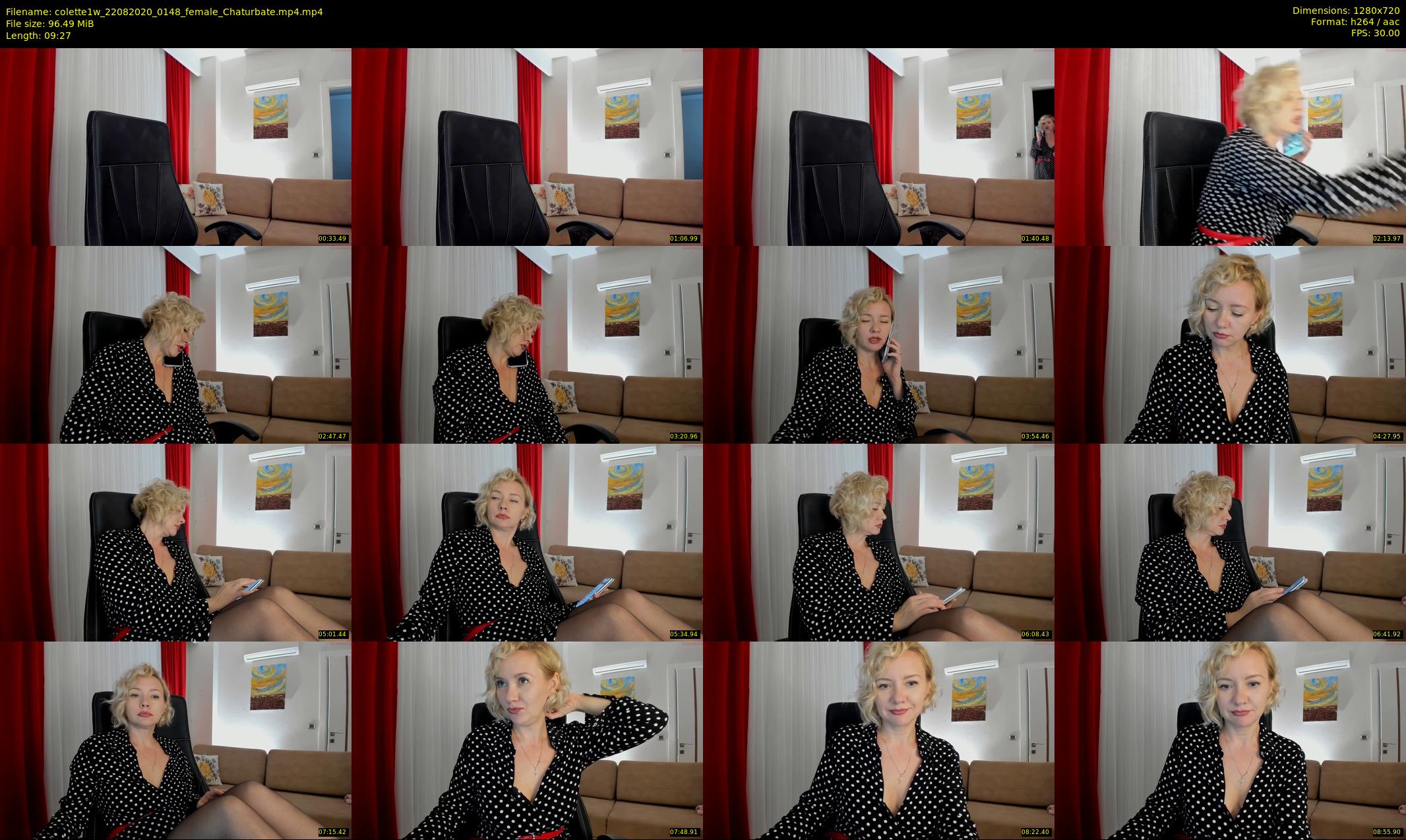 colette1w — 10 minute Chaturbate female cam show recording, 720p, Aug 22, 2020