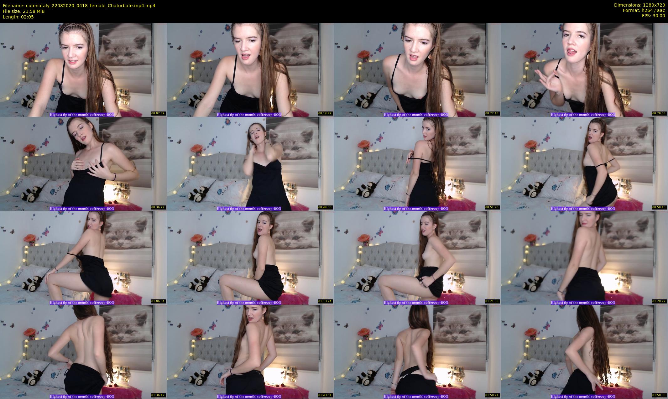 cutenataly — 3 minute Chaturbate female cam show recording, 720p, Aug 22, 2020