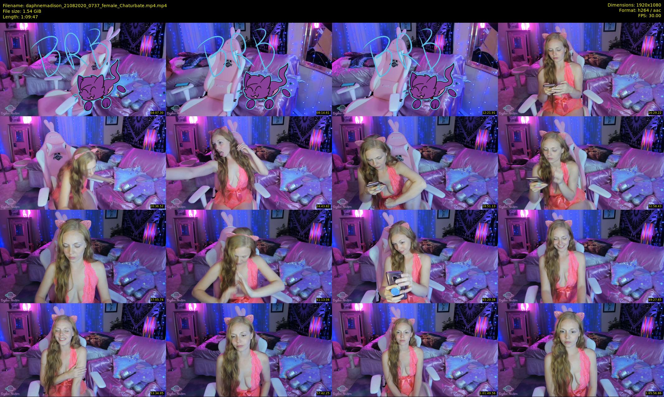 daphnemadison — 70 minute Chaturbate couple cam show recording, 1080p, Aug 21, 2020