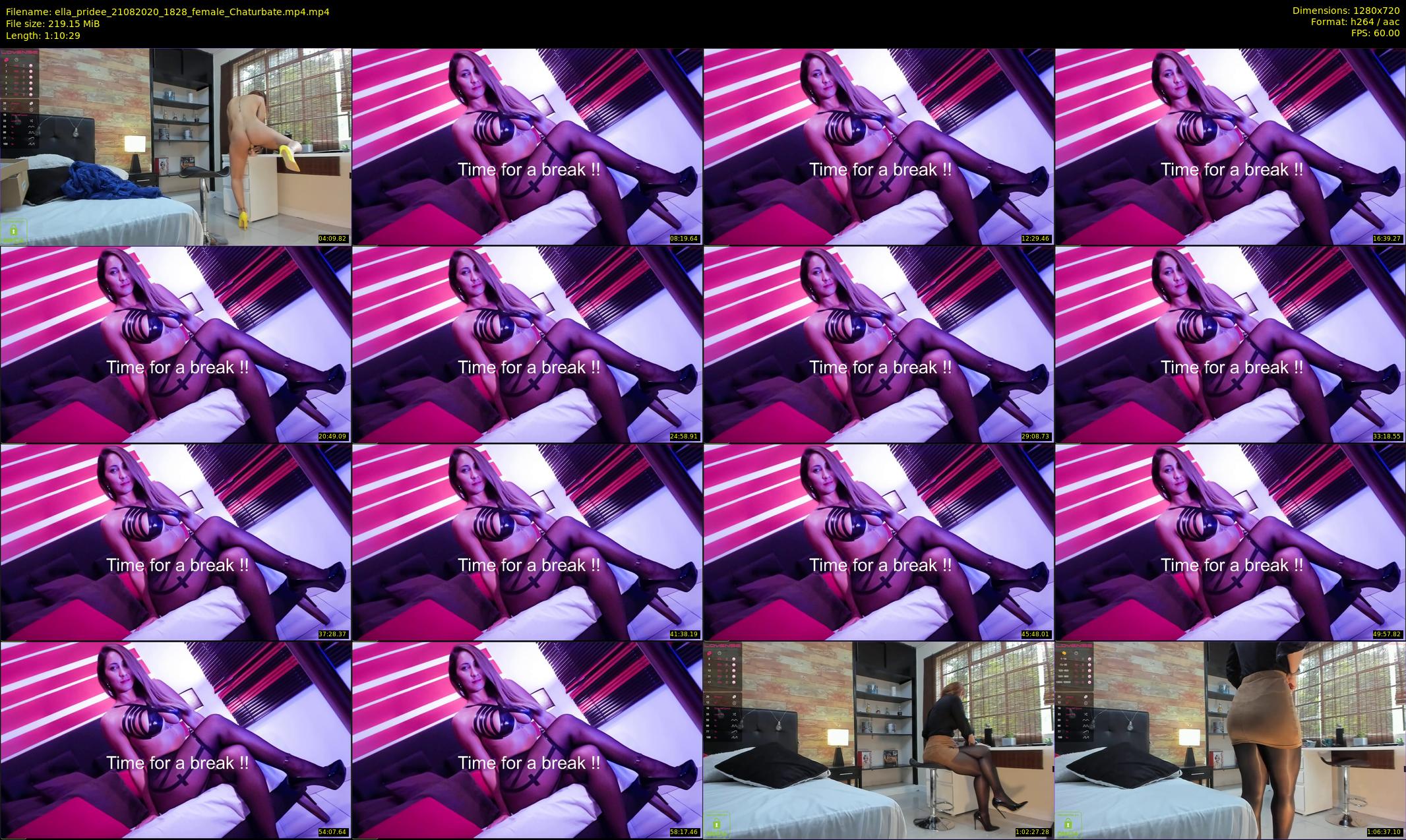 ella_pridee — 71 minute Chaturbate female cam show recording, 720p, Aug 21, 2020