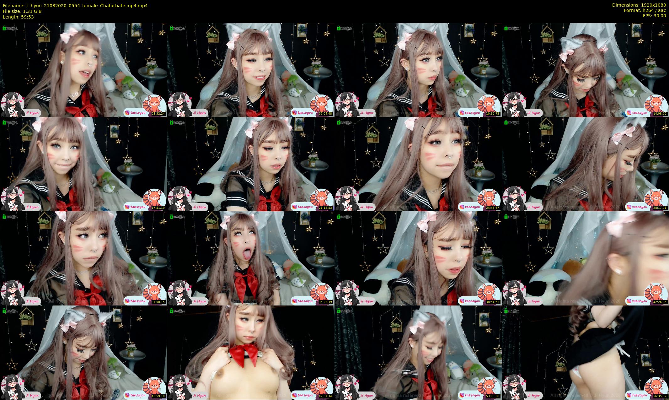 ji_hyun — 60 minute Chaturbate female cam show recording, 1080p, Aug 21, 2020