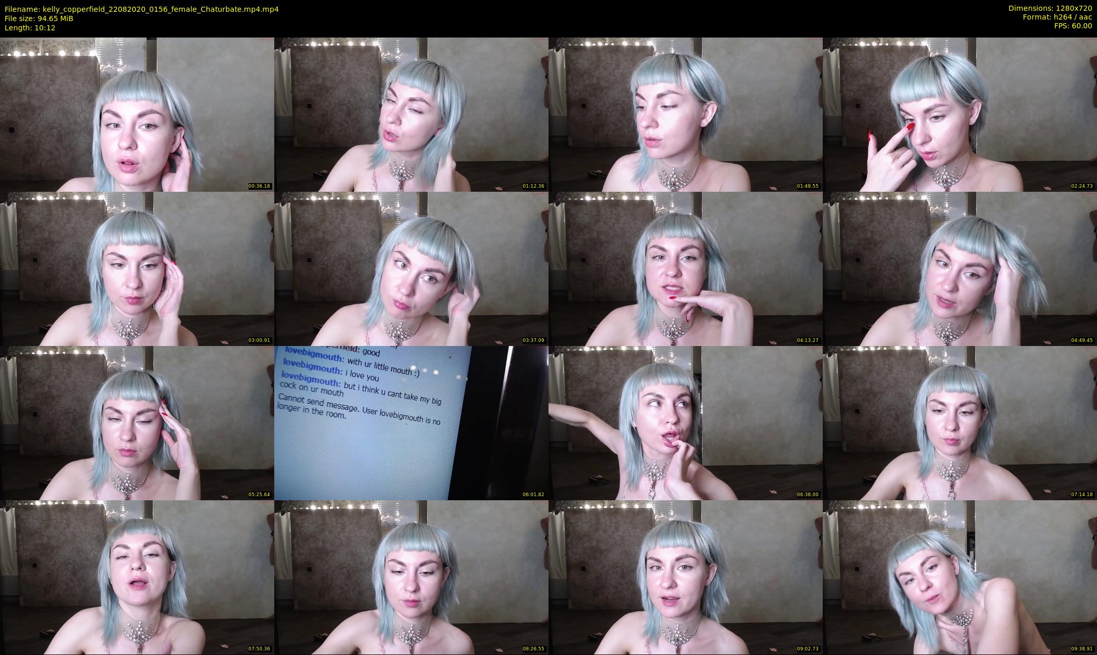 kelly_copperfield — 11 minute Chaturbate female cam show recording, 720p, Aug 22, 2020