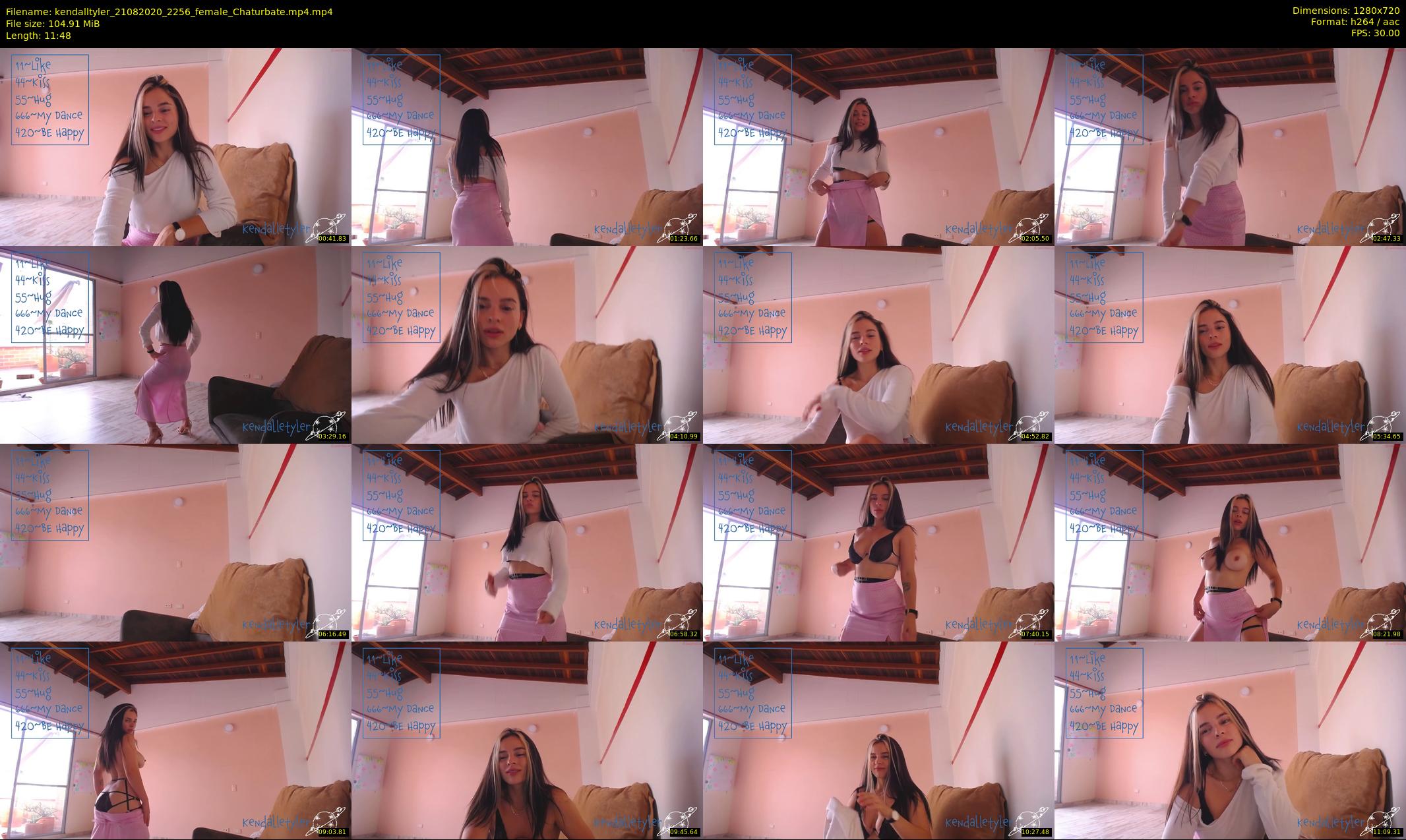 kendalltyler — 12 minute Chaturbate female cam show recording, 720p, Aug 21, 2020