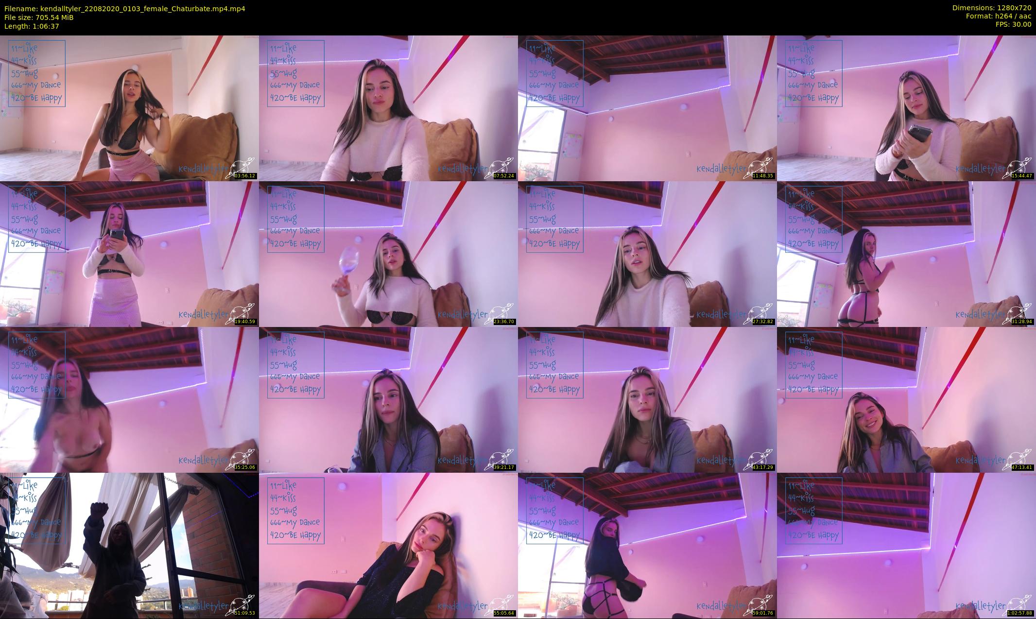 kendalltyler — 67 minute Chaturbate female cam show recording, 720p, Aug 22, 2020
