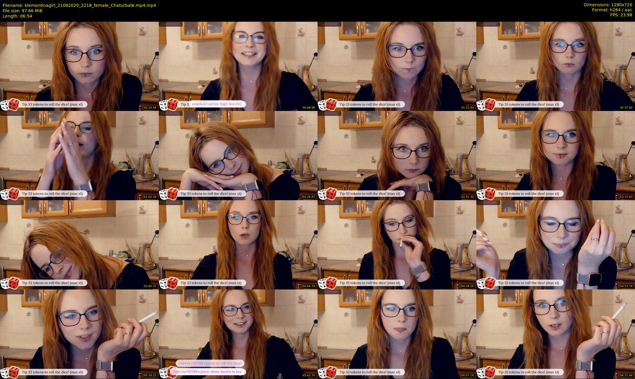 klementinagirl — 7 minute Chaturbate female cam show recording, 720p, Aug 21, 2020