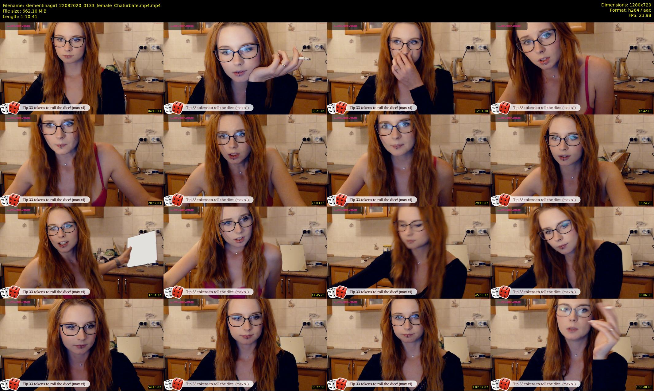 klementinagirl — 71 minute Chaturbate female cam show recording, 720p, Aug 22, 2020