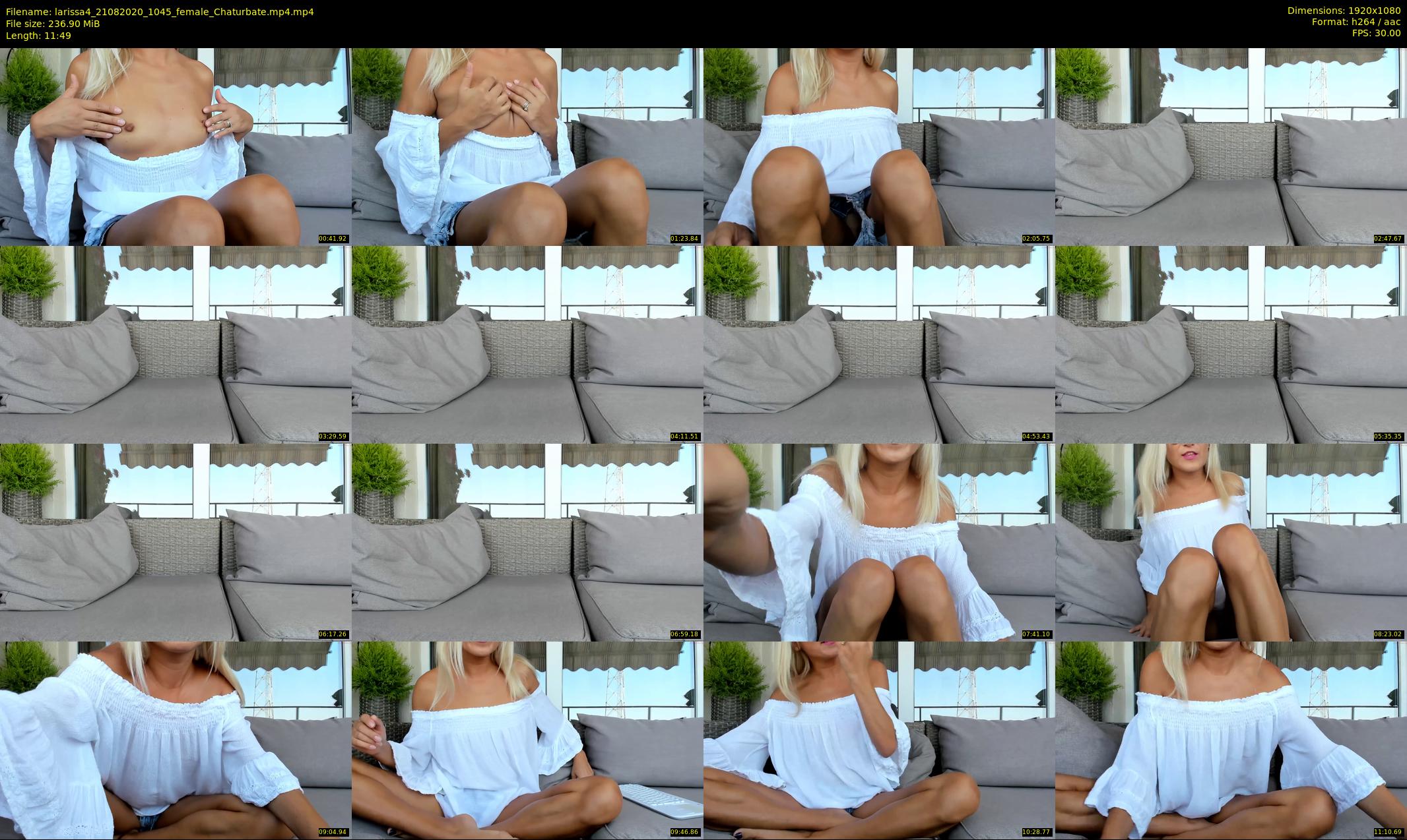 larissa4 — 12 minute Chaturbate female cam show recording, 1080p, Aug 21, 2020