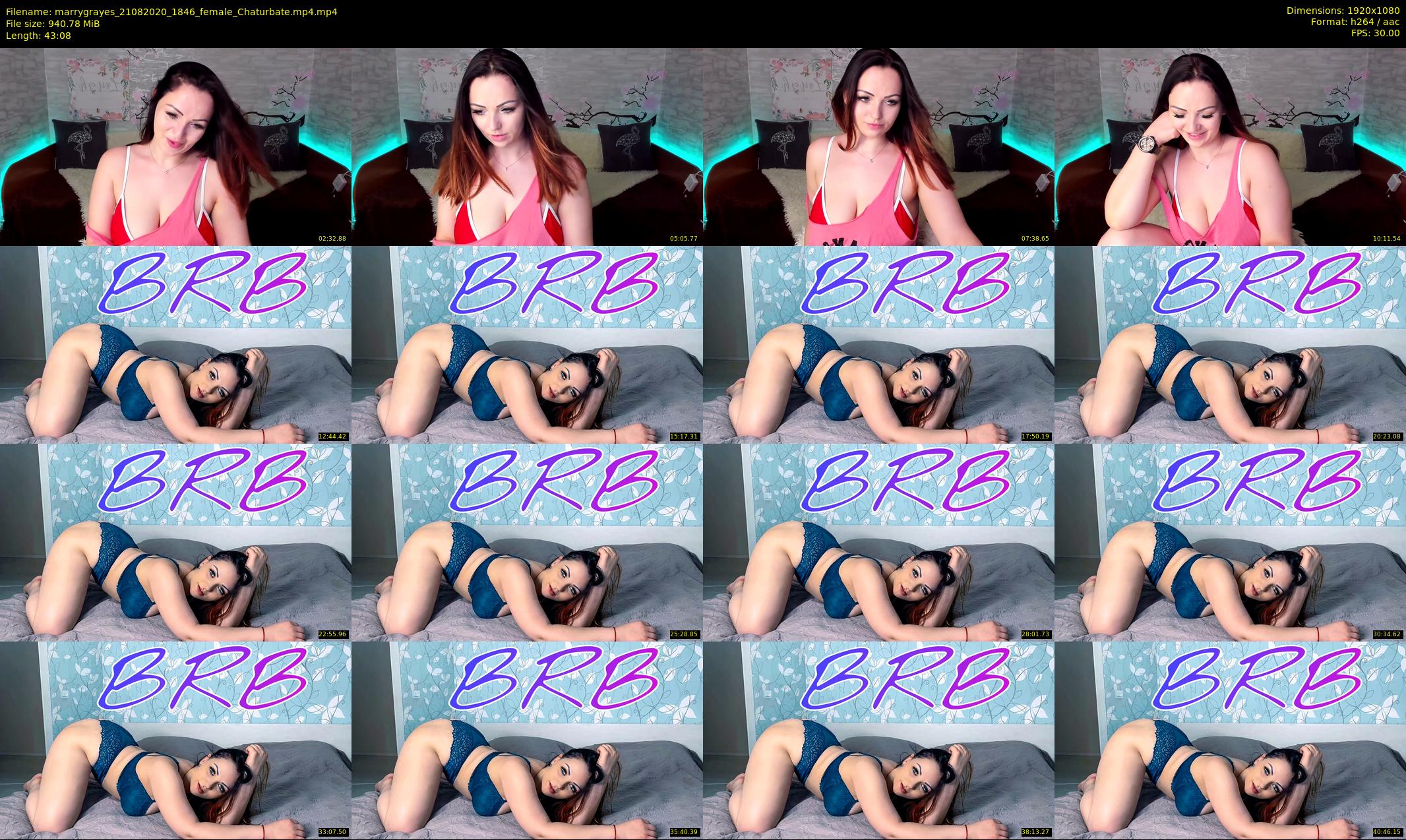 marrygrayes — 44 minute Chaturbate female cam show recording, 1080p, Aug 21, 2020