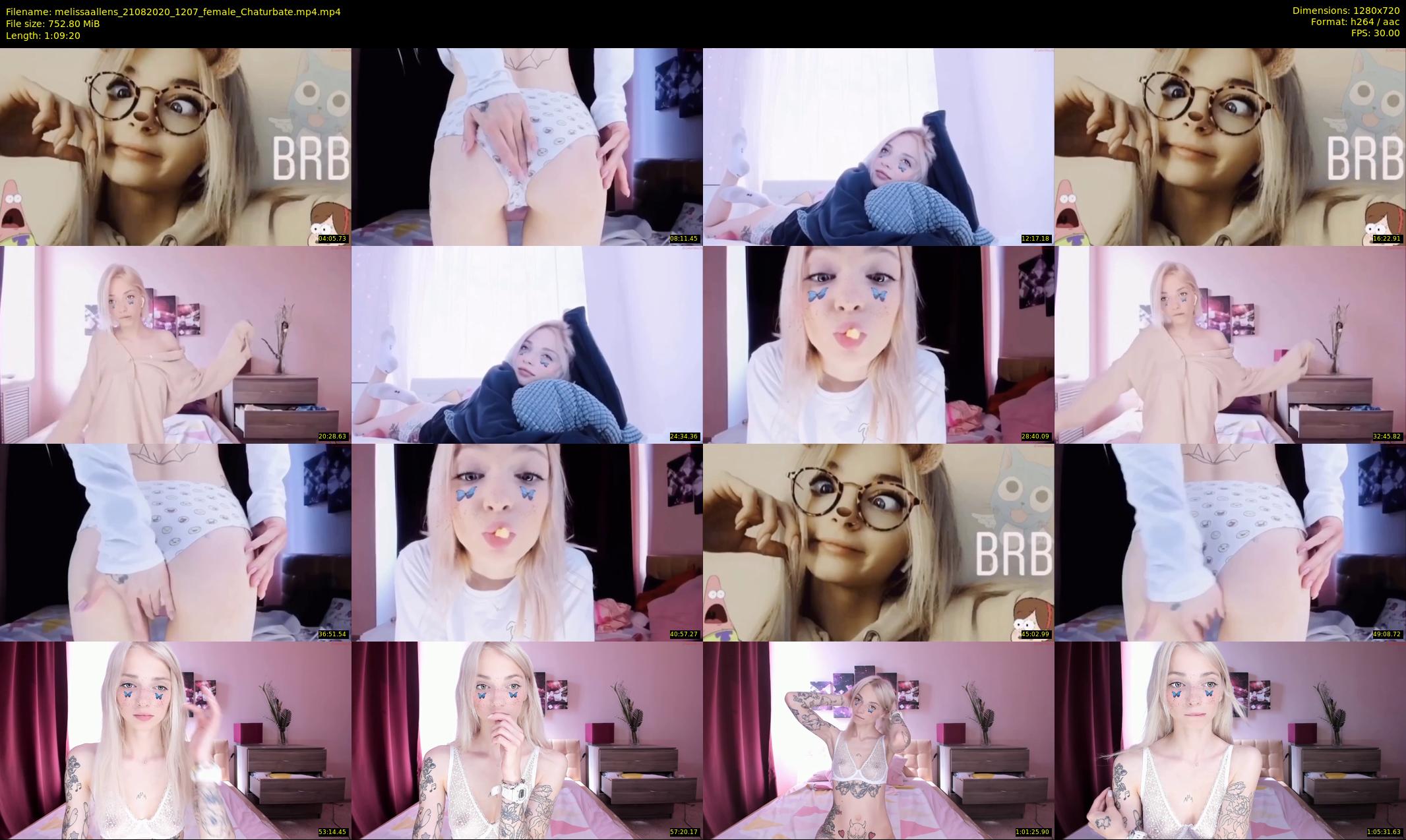 melissaallens — 70 minute Chaturbate female cam show recording, 720p, Aug 21, 2020