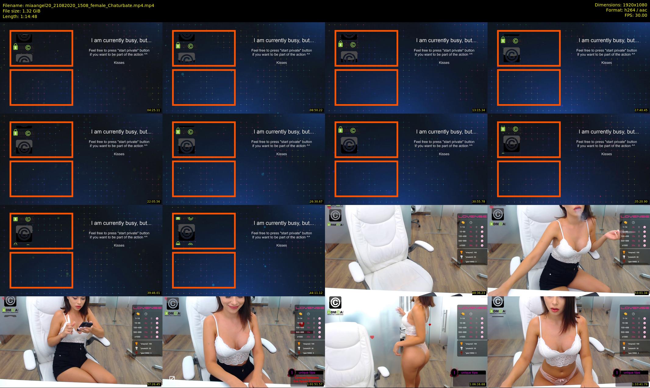 miaangel20 — 75 minute Chaturbate female cam show recording, 1080p, Aug 21, 2020