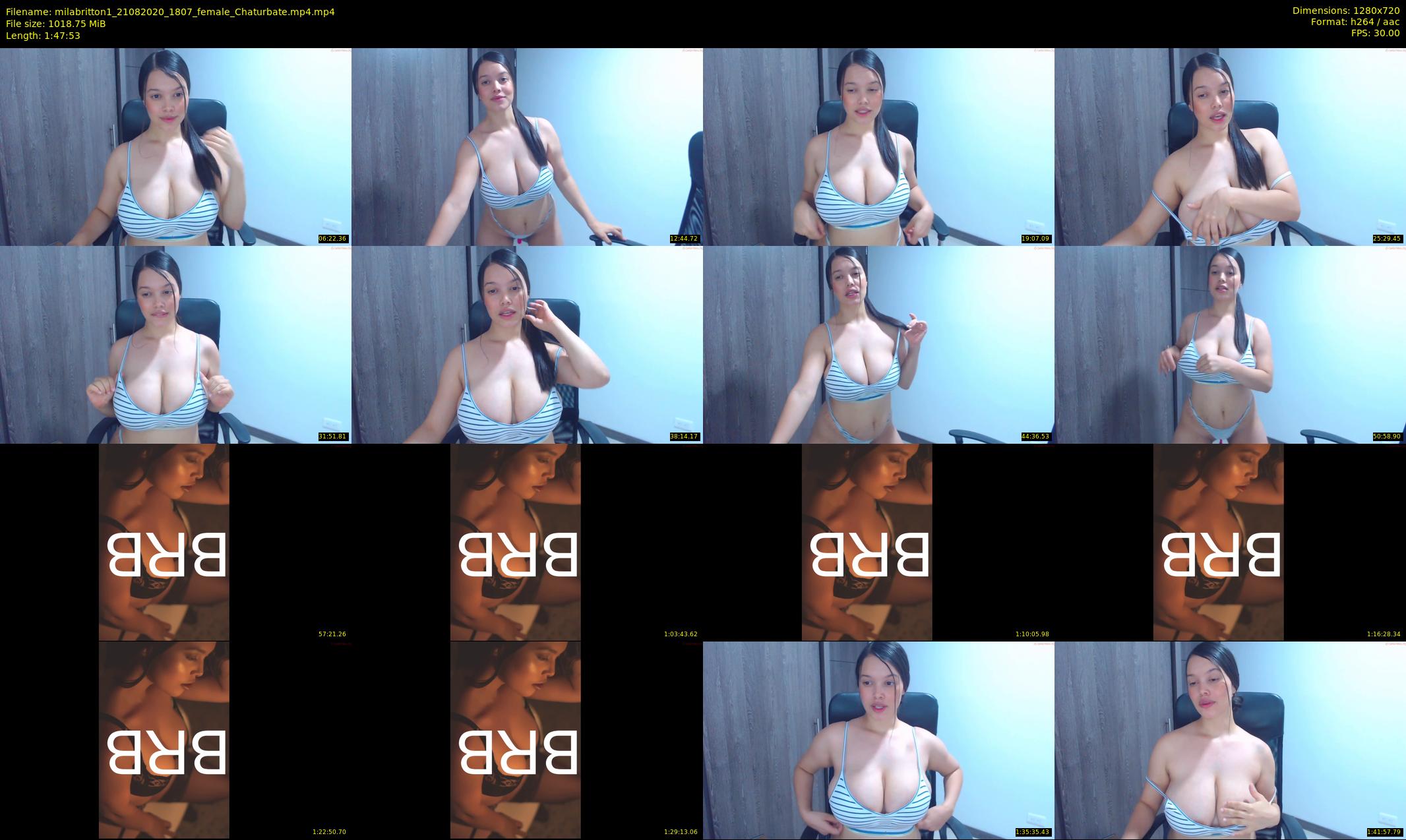 milabritton1 — 108 minute Chaturbate female cam show recording, 720p, Aug 21, 2020