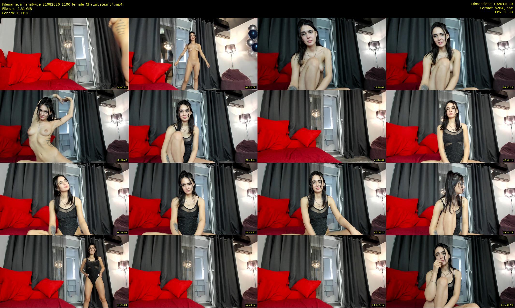 milanatwice — 70 minute Chaturbate female cam show recording, 1080p, Aug 21, 2020