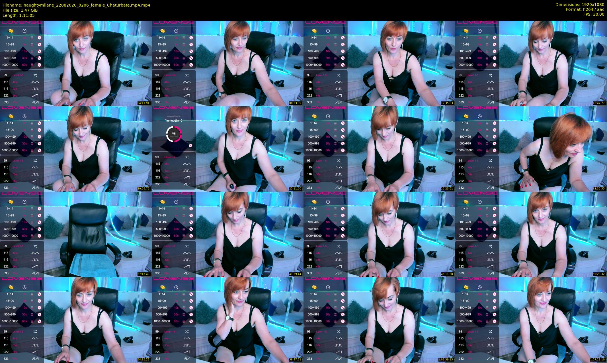 naughtymilane — 72 minute Chaturbate female cam show recording, 1080p, Aug 22, 2020