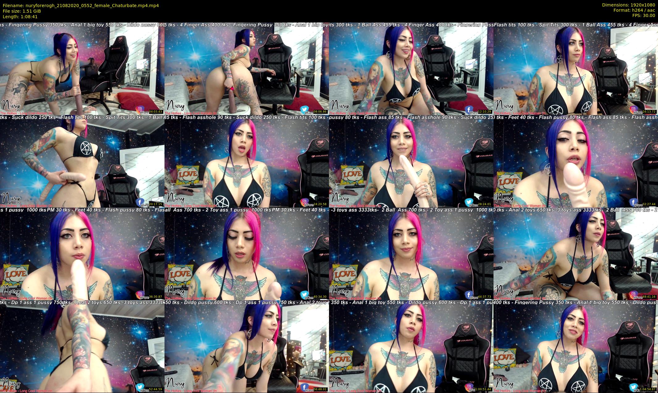 nuryforerogh — 69 minute Chaturbate female cam show recording, 1080p, Aug 21, 2020