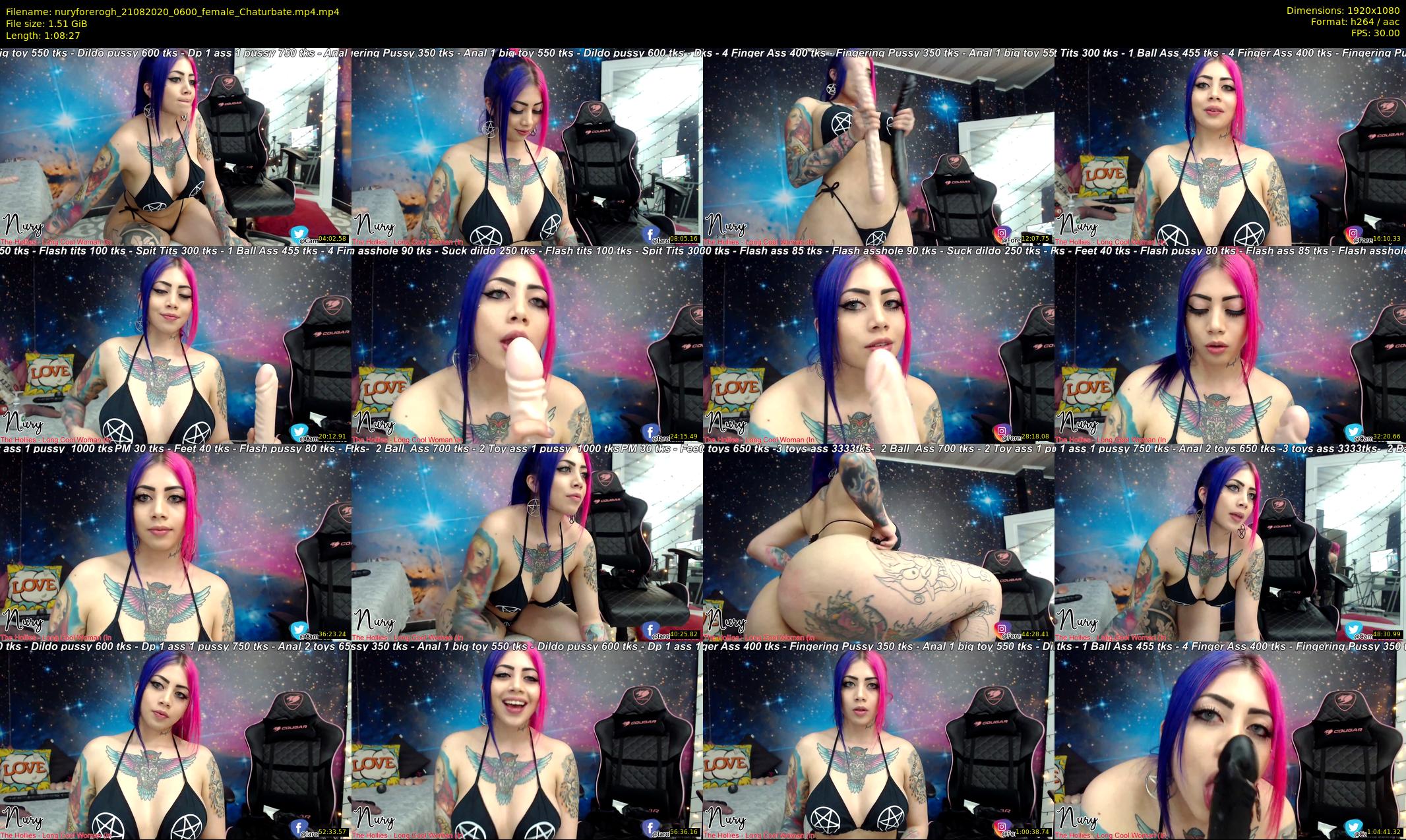 nuryforerogh — 69 minute Chaturbate female cam show recording, 1080p, Aug 21, 2020