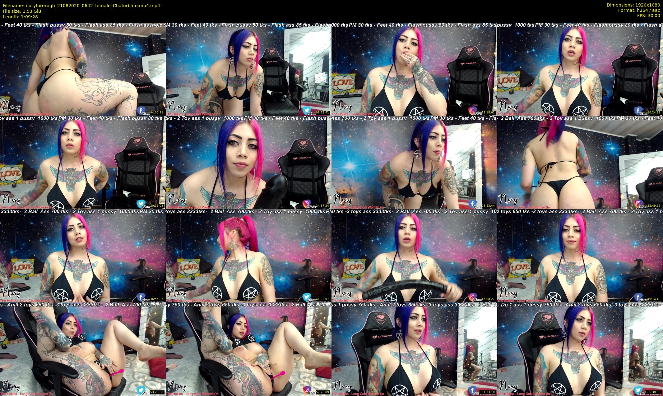 nuryforerogh — 70 minute Chaturbate female cam show recording, 1080p, Aug 21, 2020