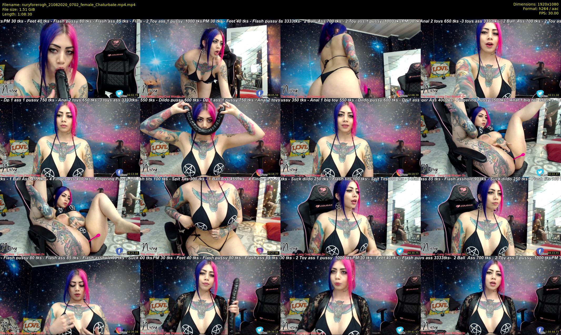 nuryforerogh — 69 minute Chaturbate female cam show recording, 1080p, Aug 21, 2020