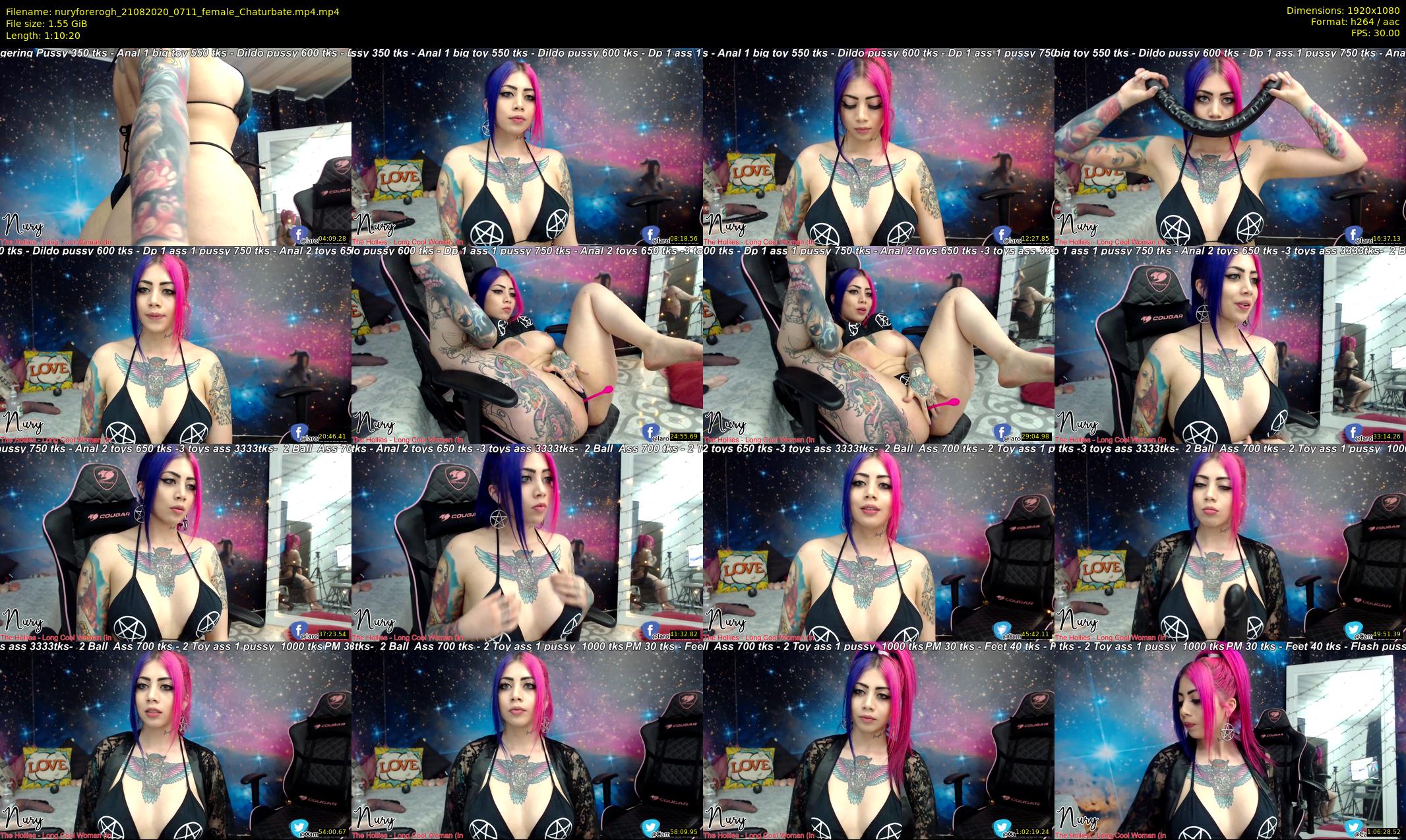 nuryforerogh — 71 minute Chaturbate female cam show recording, 1080p, Aug 21, 2020