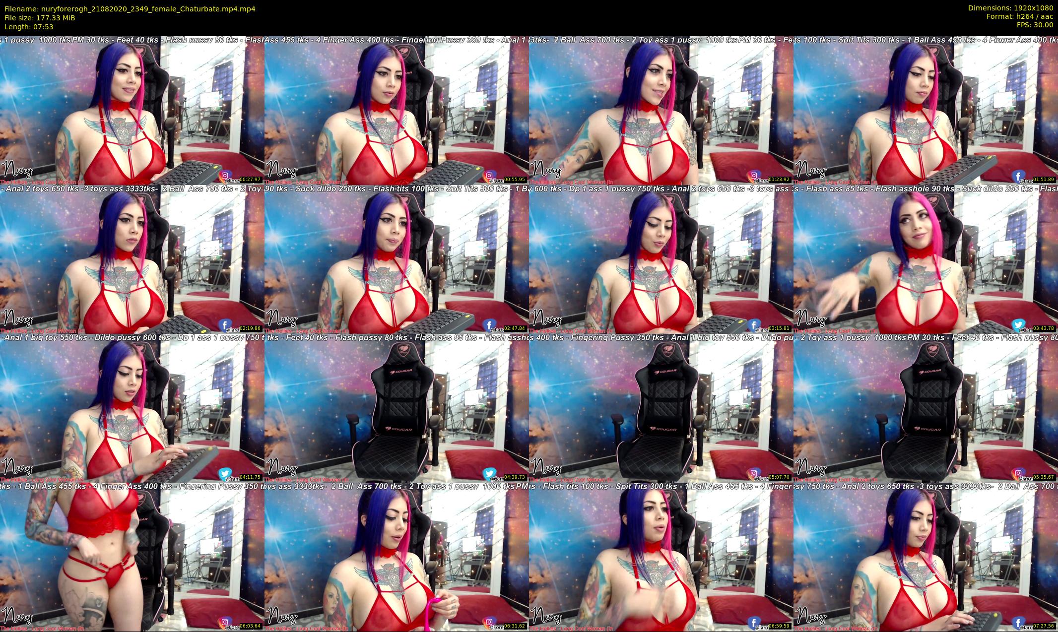 nuryforerogh — 8 minute Chaturbate female cam show recording, 1080p, Aug 21, 2020
