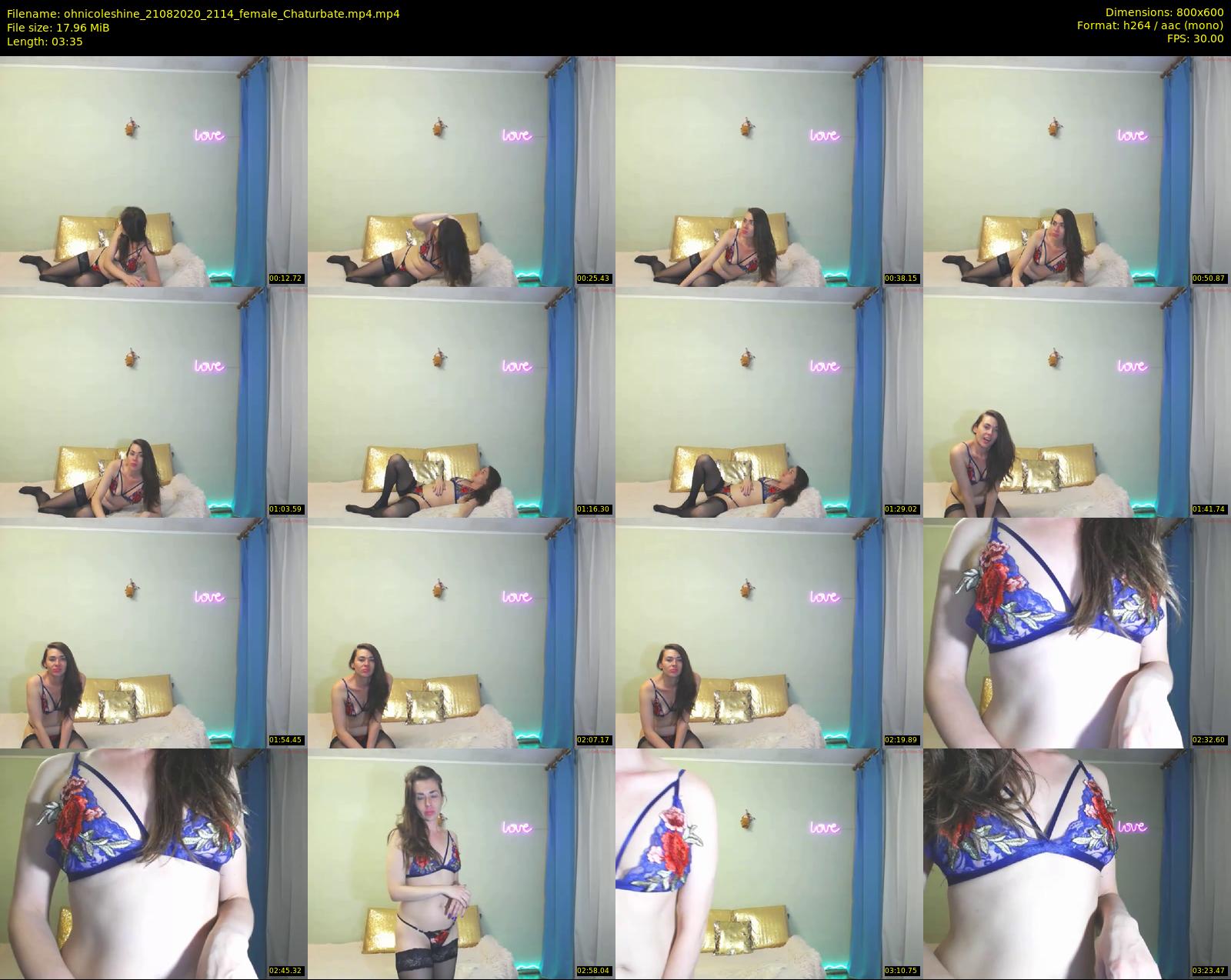 ohnicoleshine — 4 minute Chaturbate female cam show recording, 480p, Aug 21, 2020