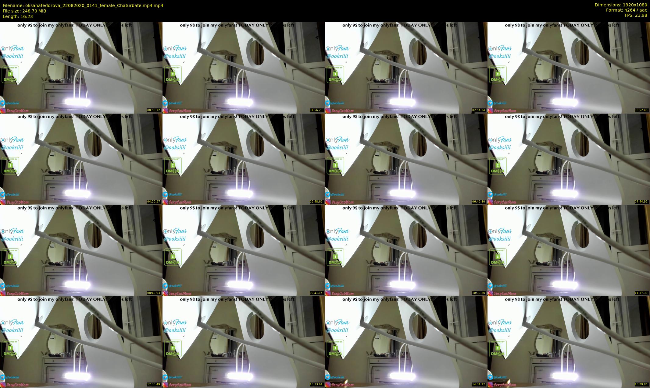 oksanafedorova — 17 minute Chaturbate female cam show recording, 1080p, Aug 22, 2020