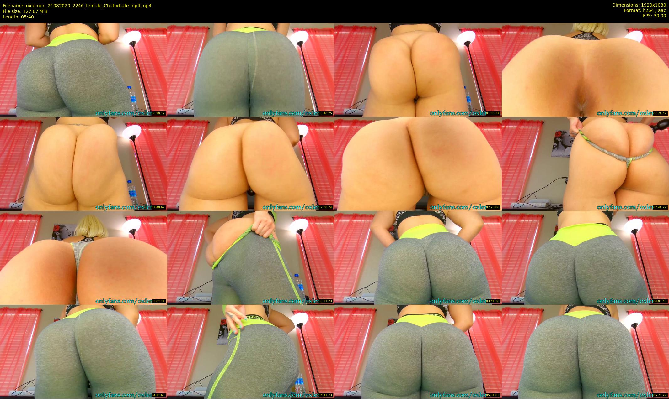 oxlemon — 6 minute Chaturbate female cam show recording, 1080p, Aug 21, 2020